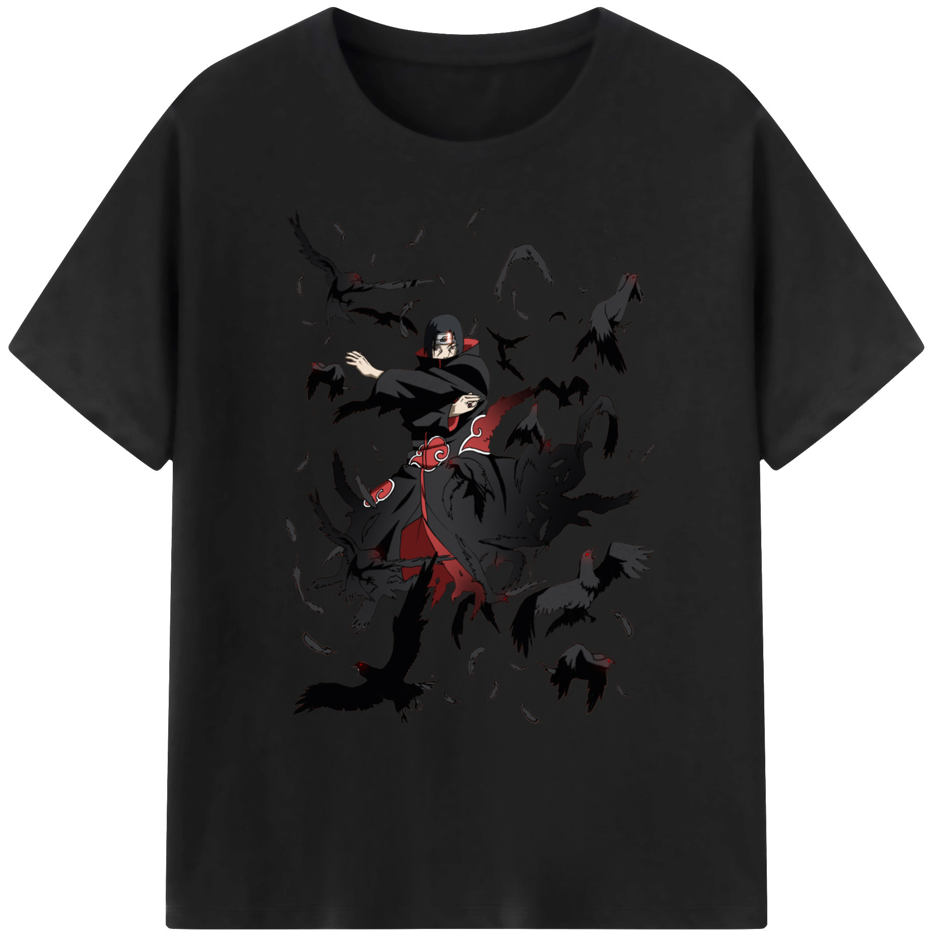 （画像用） NARUTO -ナルト- うちは イタチ Uchiha Itachi 綿100％ メンズ半袖Tシャツ｜肌触りやわらか＆通気性