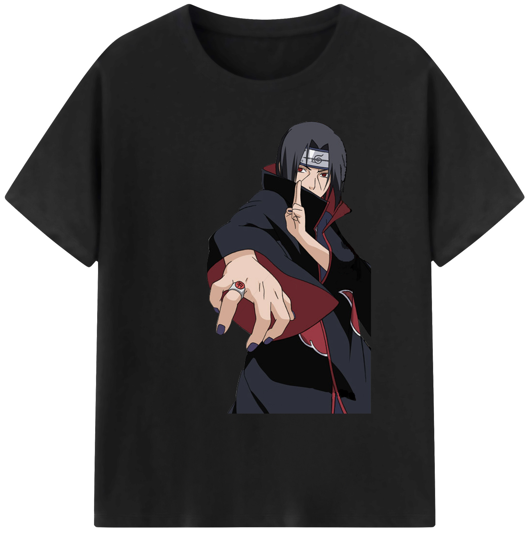 （画像用） NARUTO -ナルト- うちは イタチ Uchiha Itachi 綿100％ メンズ半袖Tシャツ｜肌触りやわらか＆通気性