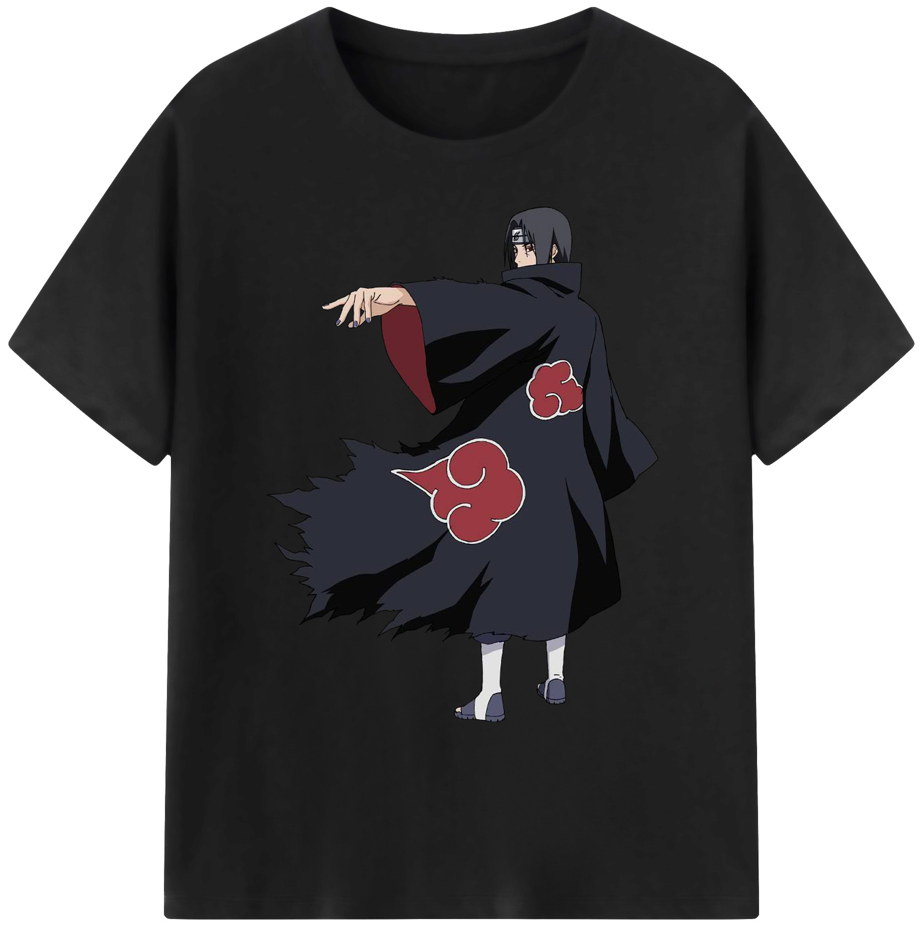 （画像用） NARUTO -ナルト- うちは イタチ Uchiha Itachi 綿100％ メンズ半袖Tシャツ｜肌触りやわらか＆通気性