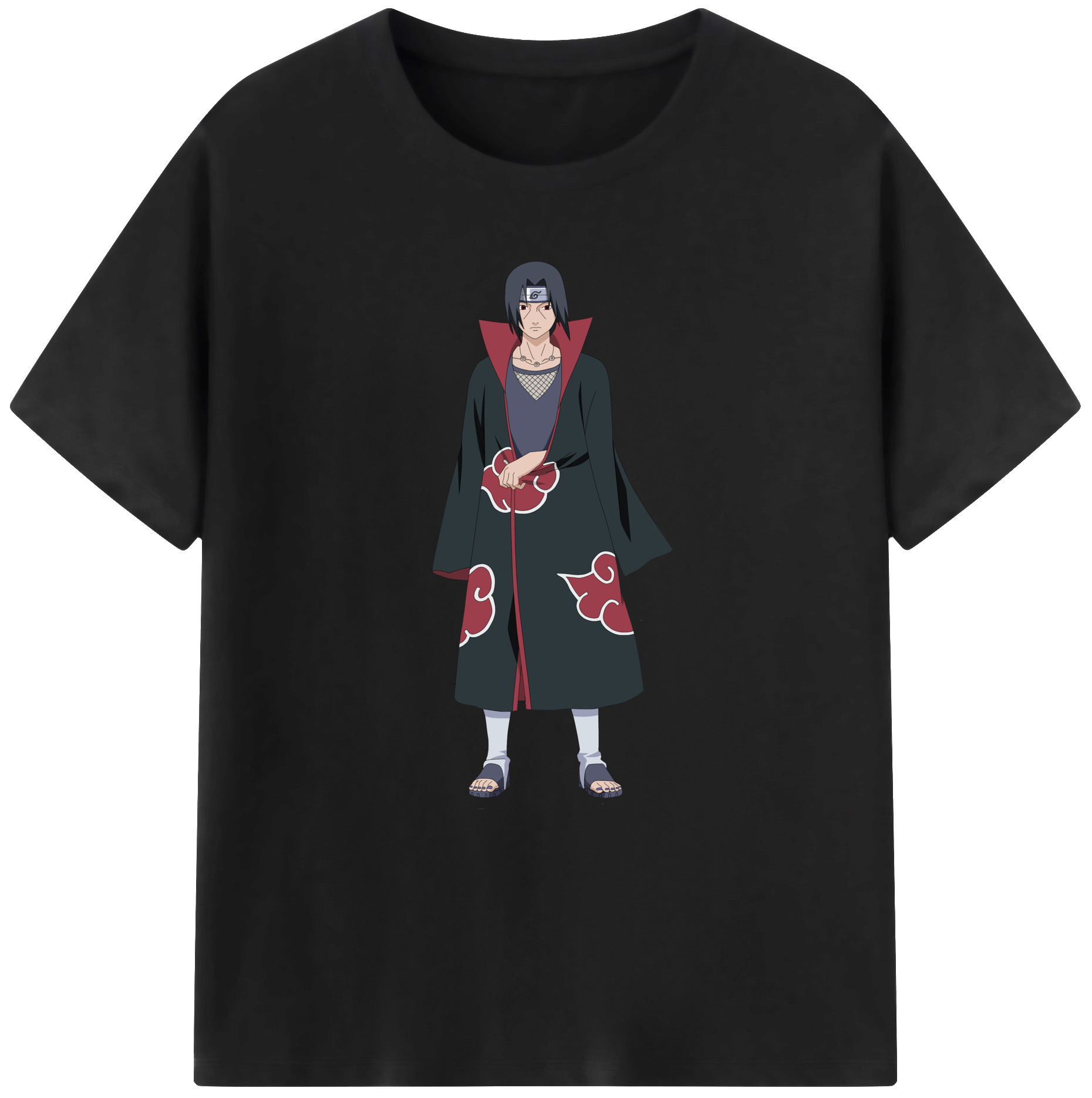 （画像用） NARUTO -ナルト- うちは イタチ Uchiha Itachi 綿100％ メンズ半袖Tシャツ｜肌触りやわらか＆通気性