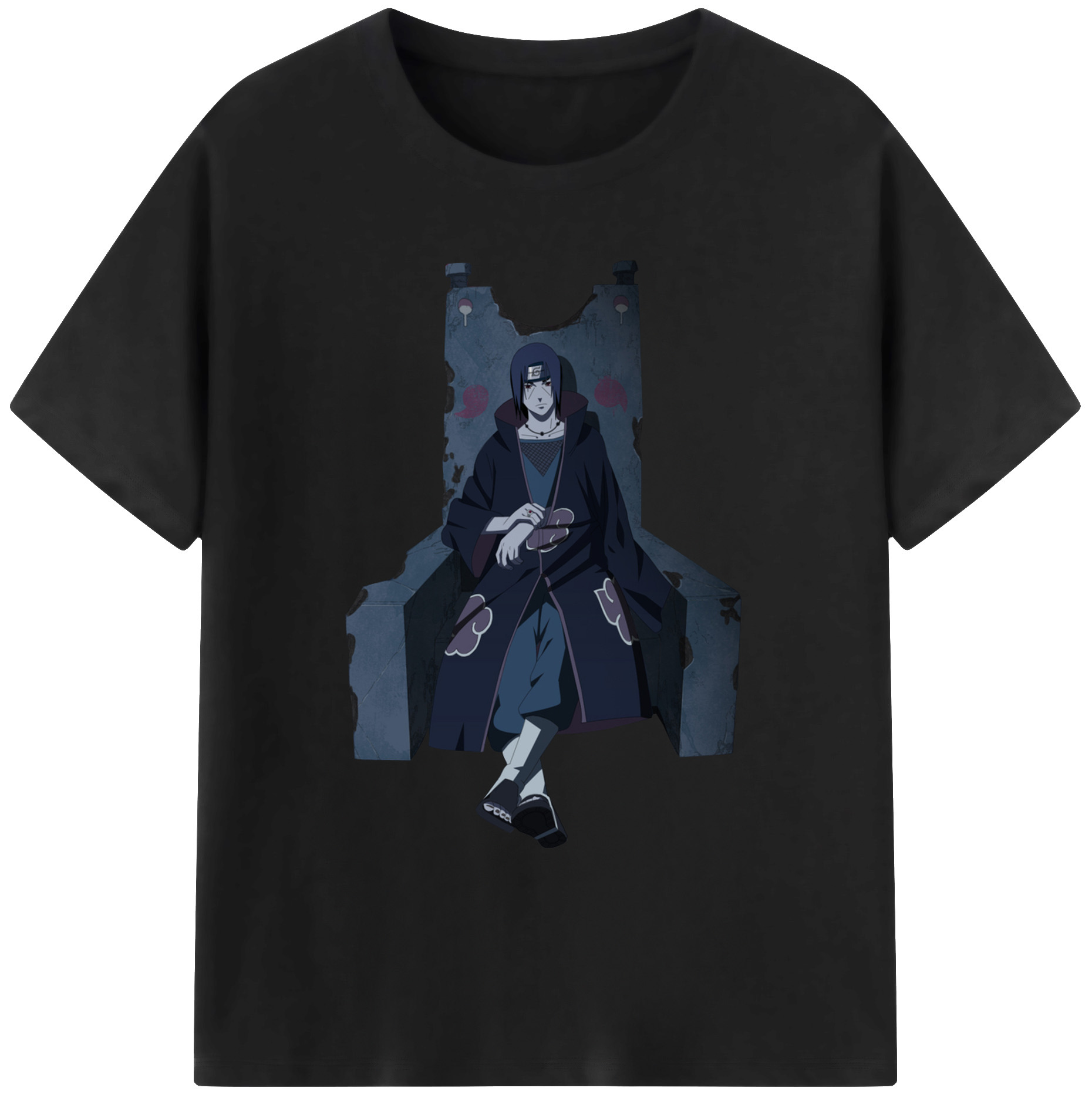 （画像用） NARUTO -ナルト- うちは イタチ Uchiha Itachi 綿100％ メンズ半袖Tシャツ｜肌触りやわらか＆通気性