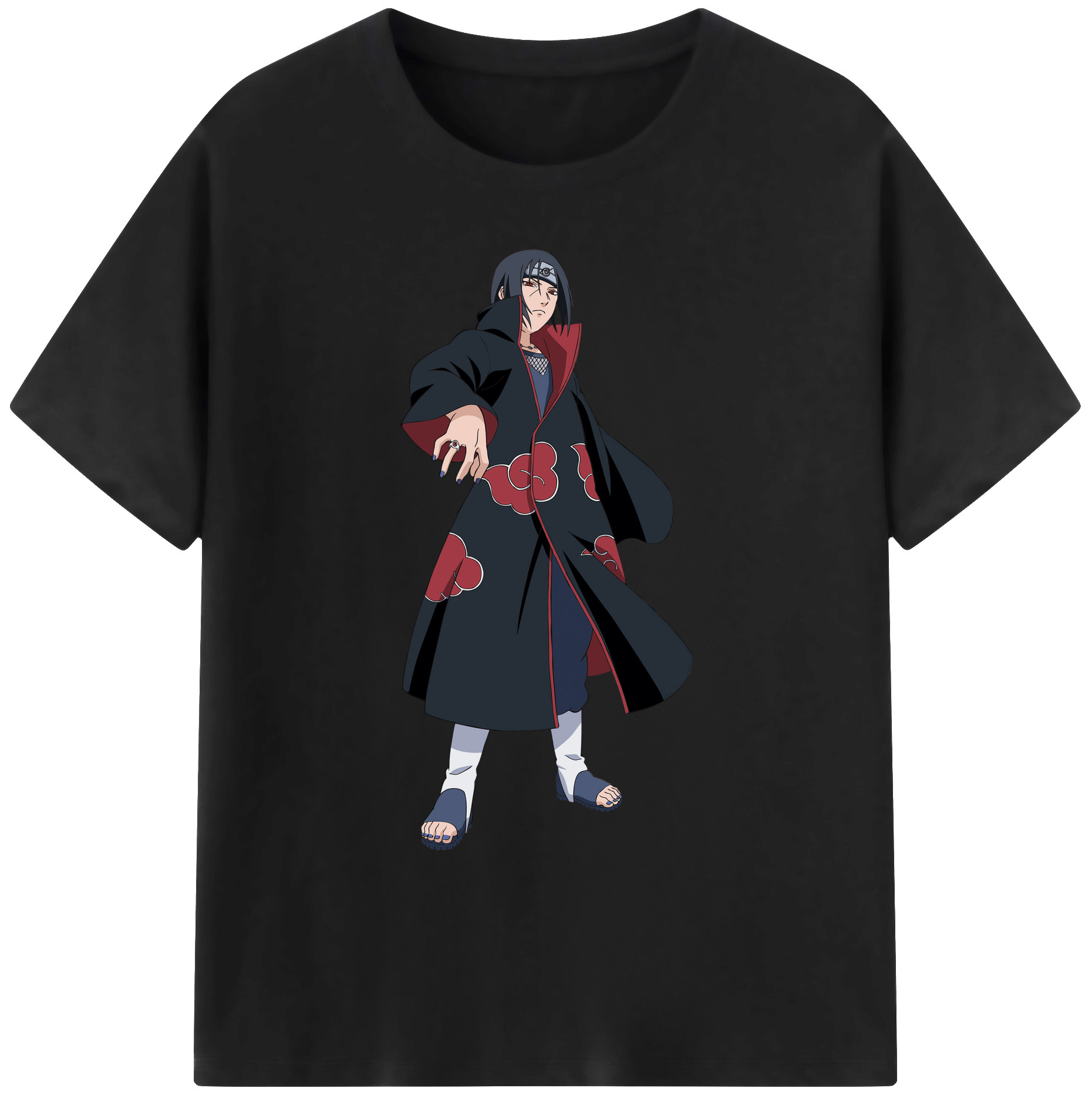 （画像用） NARUTO -ナルト- うちは イタチ Uchiha Itachi 綿100％ メンズ半袖Tシャツ｜肌触りやわらか＆通気性