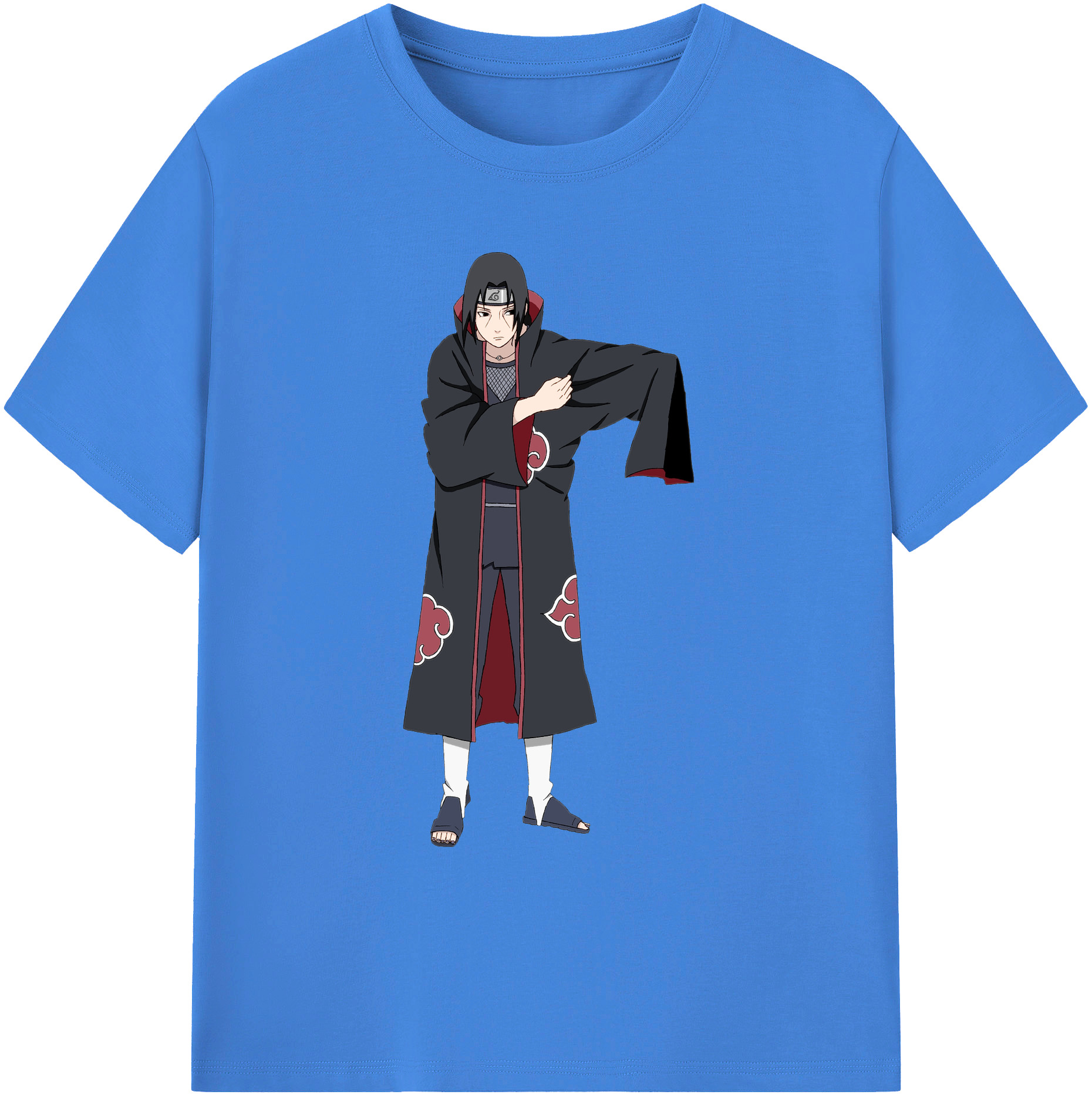 （画像用） NARUTO -ナルト- うちは イタチ Uchiha Itachi 綿100％ メンズ半袖Tシャツ｜肌触りやわらか＆通気性
