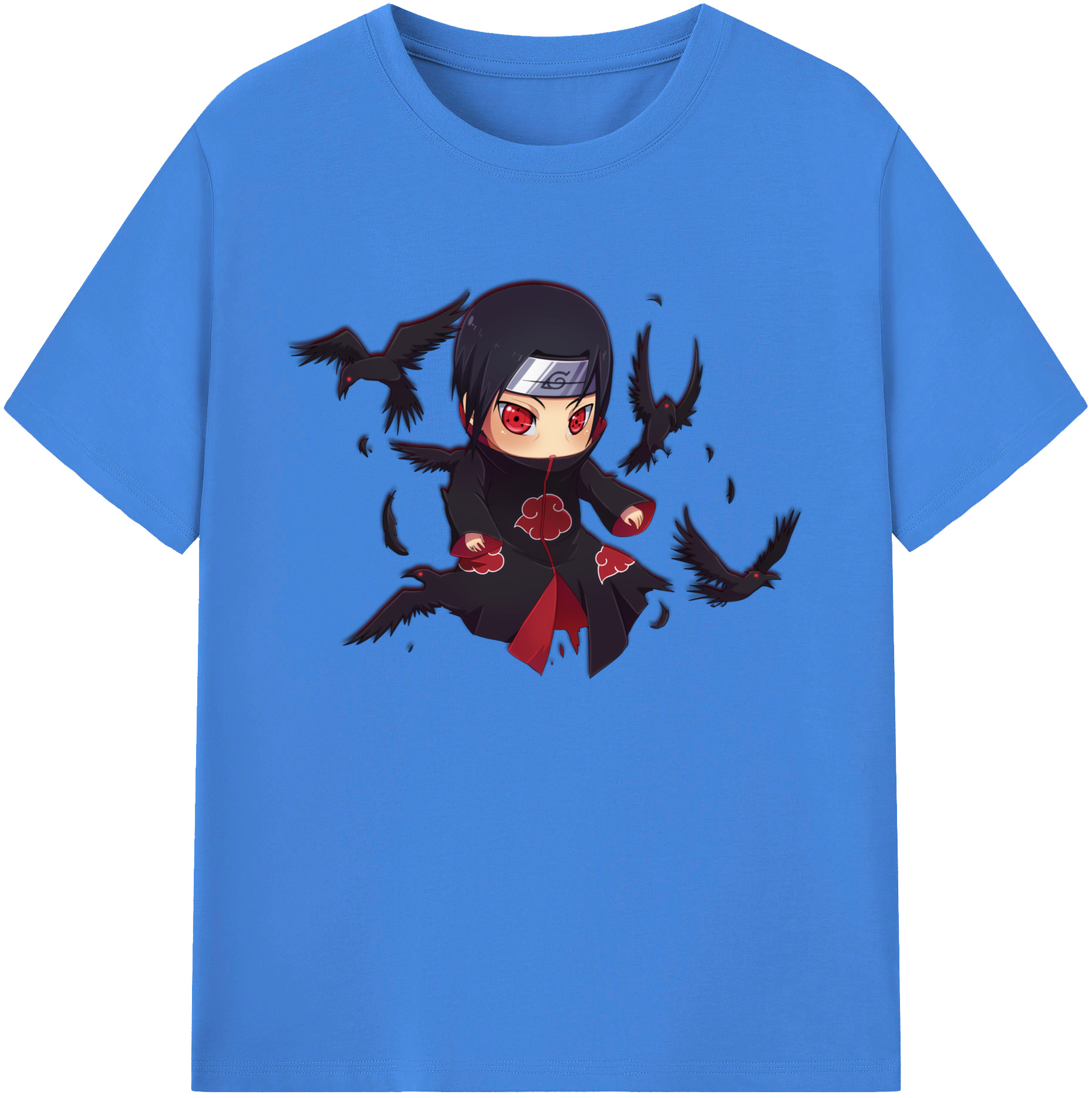 （画像用） NARUTO -ナルト- うちは イタチ Uchiha Itachi 綿100％ メンズ半袖Tシャツ｜肌触りやわらか＆通気性