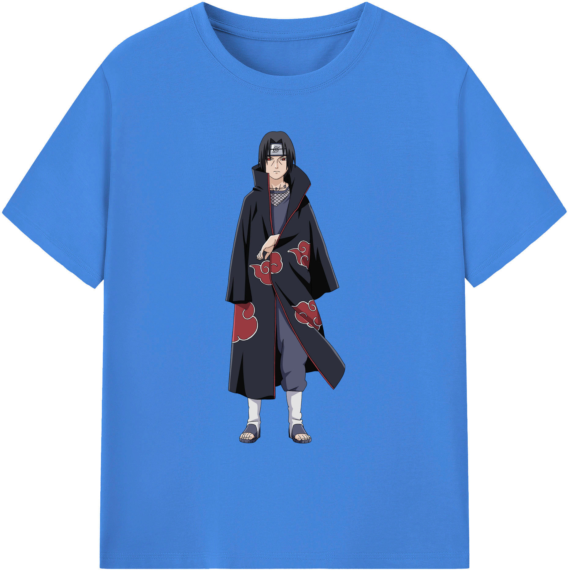 （画像用） NARUTO -ナルト- うちは イタチ Uchiha Itachi 綿100％ メンズ半袖Tシャツ｜肌触りやわらか＆通気性