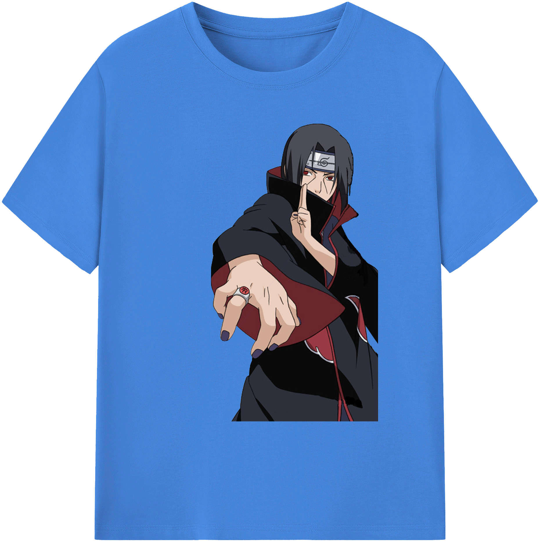 （画像用） NARUTO -ナルト- うちは イタチ Uchiha Itachi 綿100％ メンズ半袖Tシャツ｜肌触りやわらか＆通気性