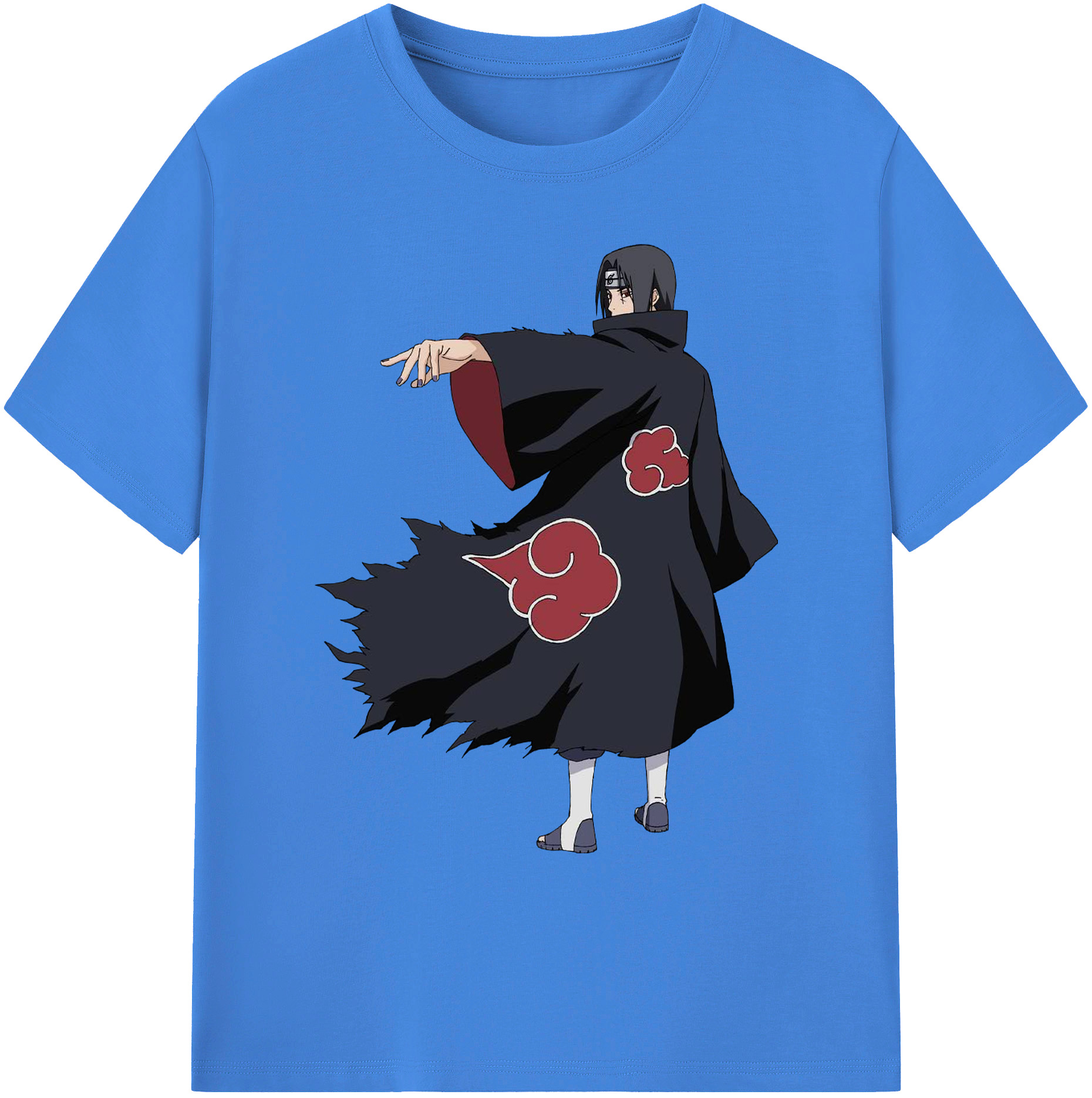 （画像用） NARUTO -ナルト- うちは イタチ Uchiha Itachi 綿100％ メンズ半袖Tシャツ｜肌触りやわらか＆通気性