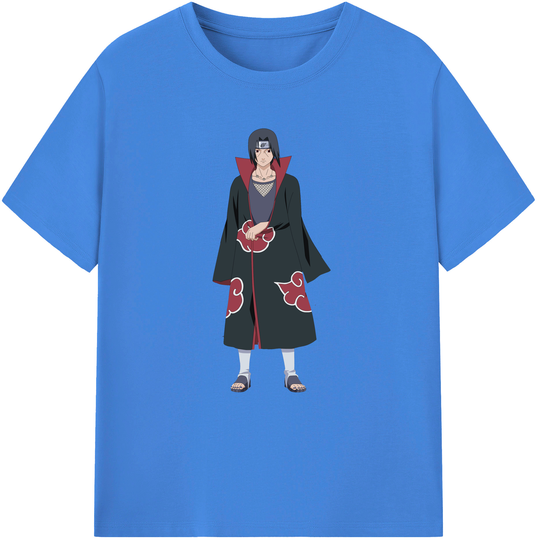 （画像用） NARUTO -ナルト- うちは イタチ Uchiha Itachi 綿100％ メンズ半袖Tシャツ｜肌触りやわらか＆通気性