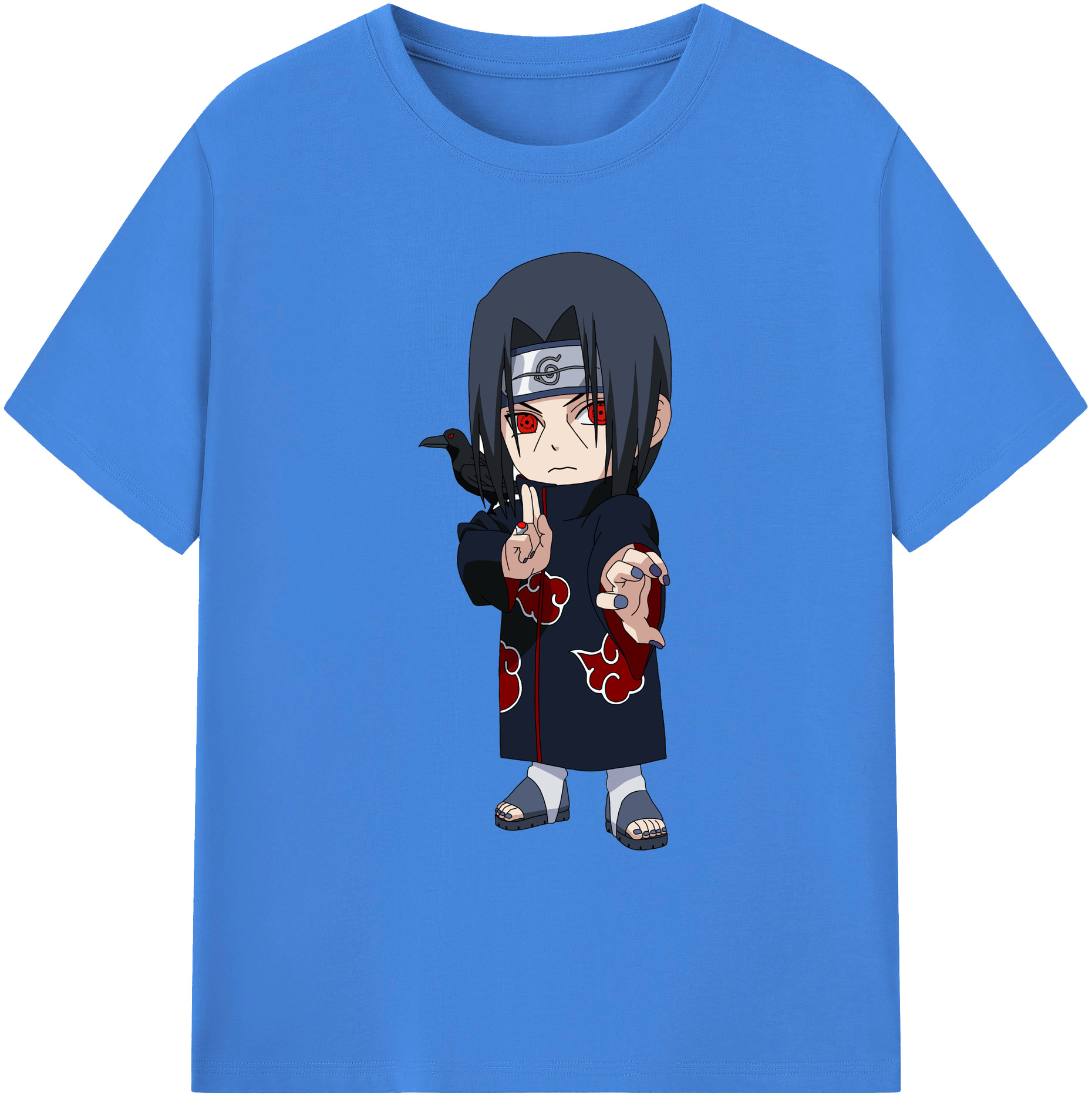 （画像用） NARUTO -ナルト- うちは イタチ Uchiha Itachi 綿100％ メンズ半袖Tシャツ｜肌触りやわらか＆通気性