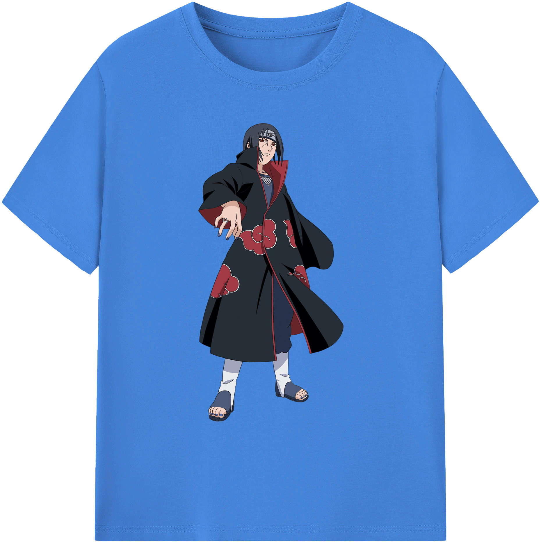 （画像用） NARUTO -ナルト- うちは イタチ Uchiha Itachi 綿100％ メンズ半袖Tシャツ｜肌触りやわらか＆通気性