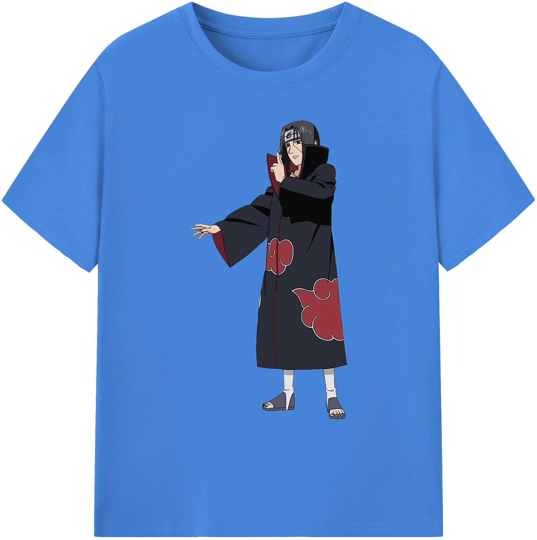 （画像用） NARUTO -ナルト- うちは イタチ Uchiha Itachi 綿100％ メンズ半袖Tシャツ｜肌触りやわらか＆通気性