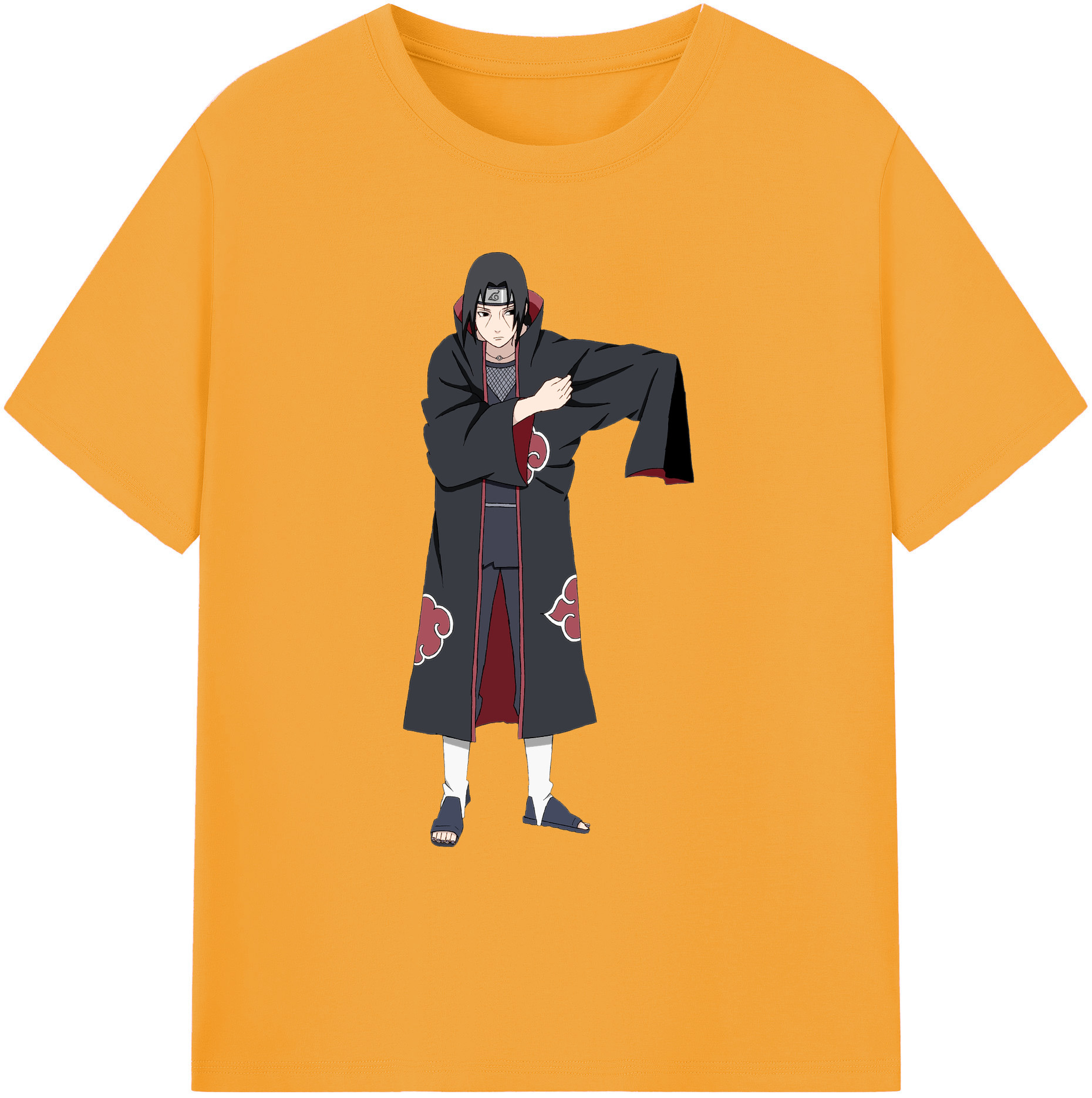 （画像用） NARUTO -ナルト- うちは イタチ Uchiha Itachi 綿100％ メンズ半袖Tシャツ｜肌触りやわらか＆通気性