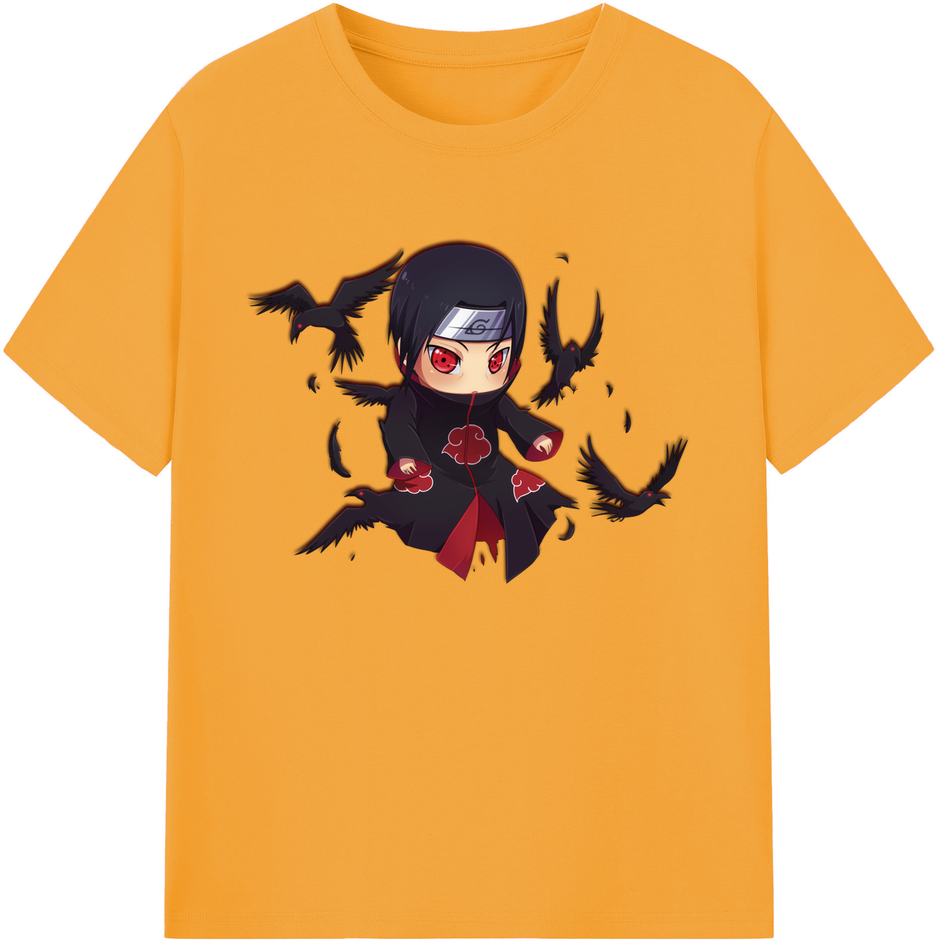 （画像用） NARUTO -ナルト- うちは イタチ Uchiha Itachi 綿100％ メンズ半袖Tシャツ｜肌触りやわらか＆通気性