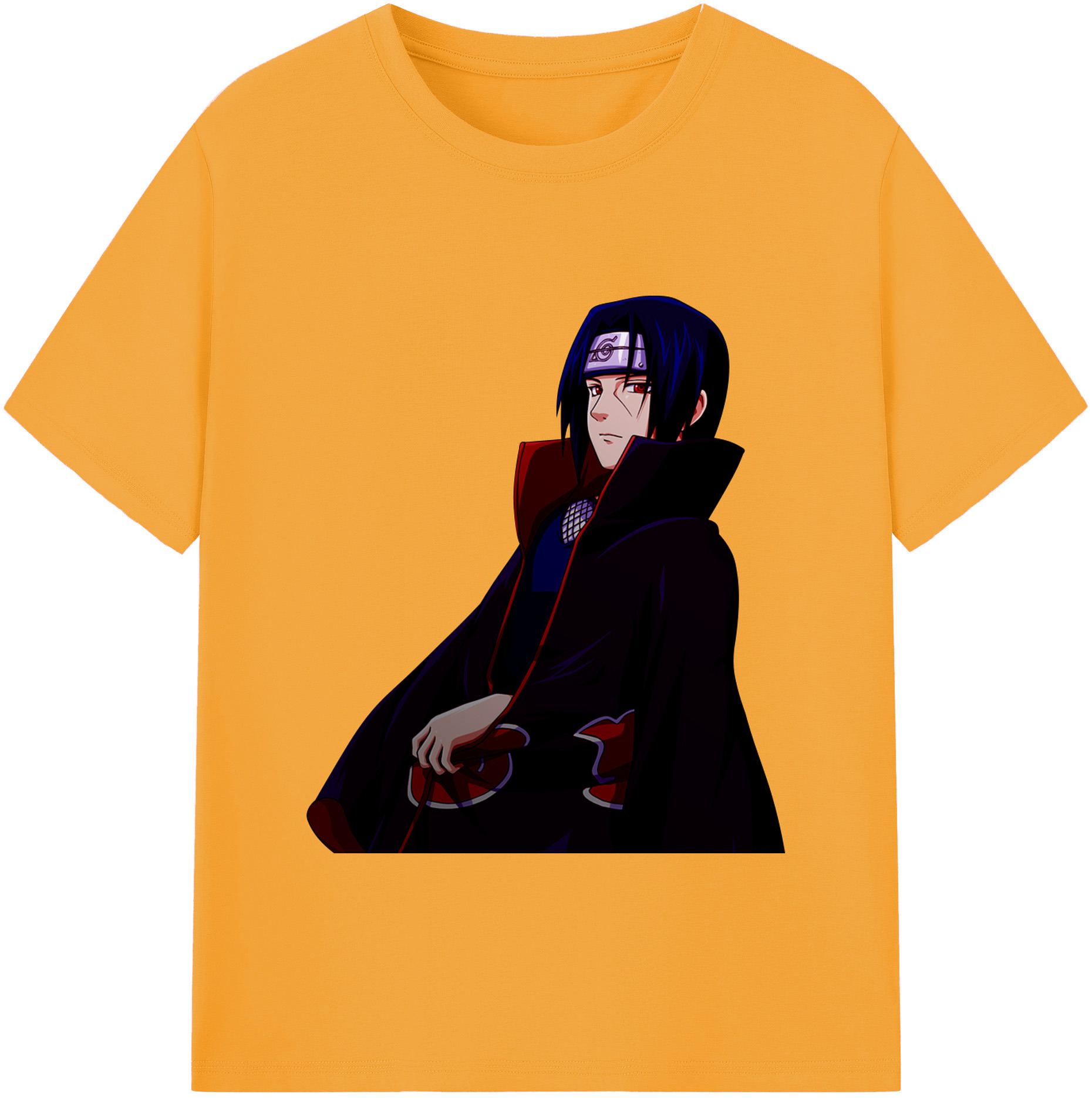 （画像用） NARUTO -ナルト- うちは イタチ Uchiha Itachi 綿100％ メンズ半袖Tシャツ｜肌触りやわらか＆通気性
