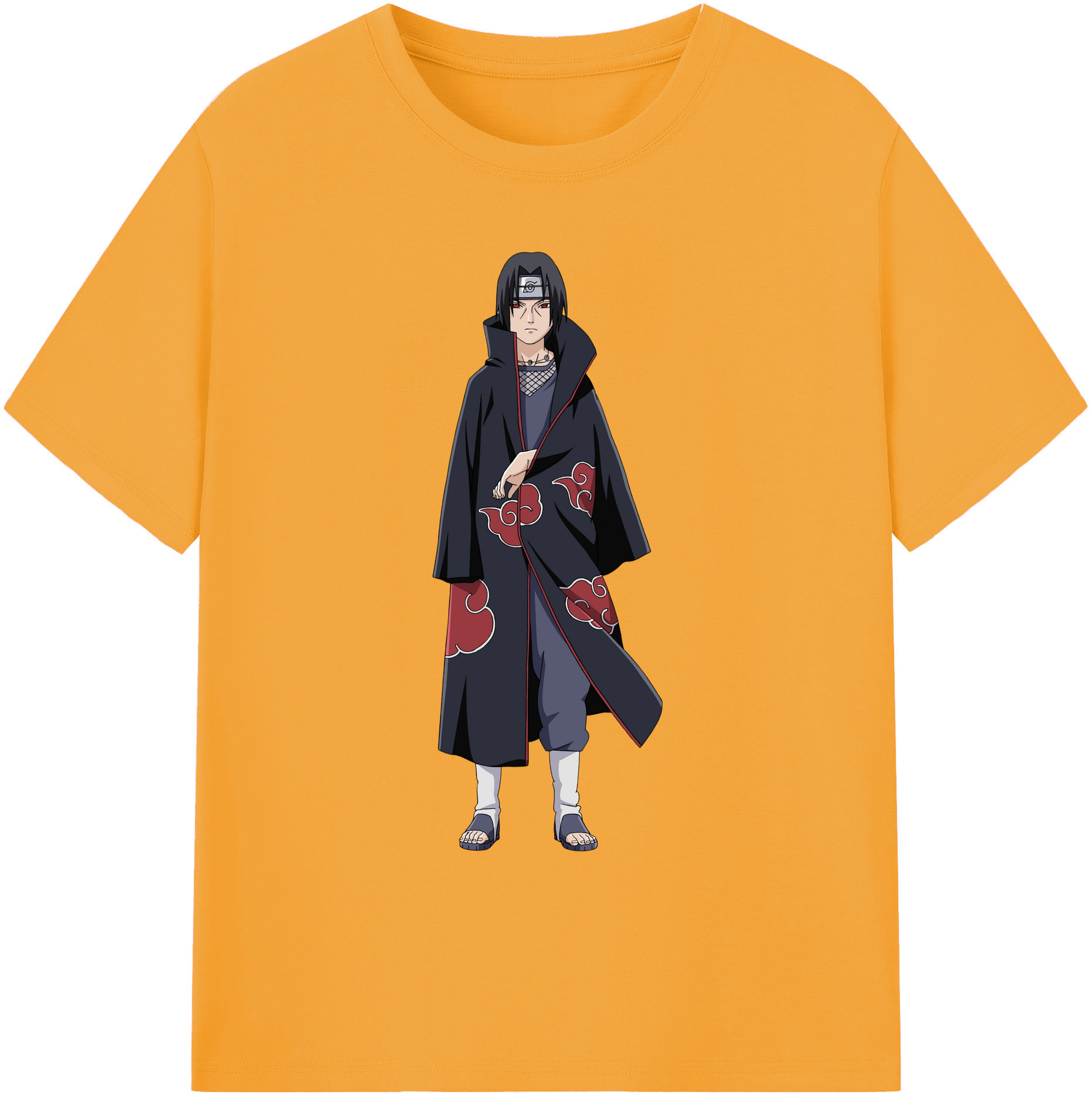 （画像用） NARUTO -ナルト- うちは イタチ Uchiha Itachi 綿100％ メンズ半袖Tシャツ｜肌触りやわらか＆通気性