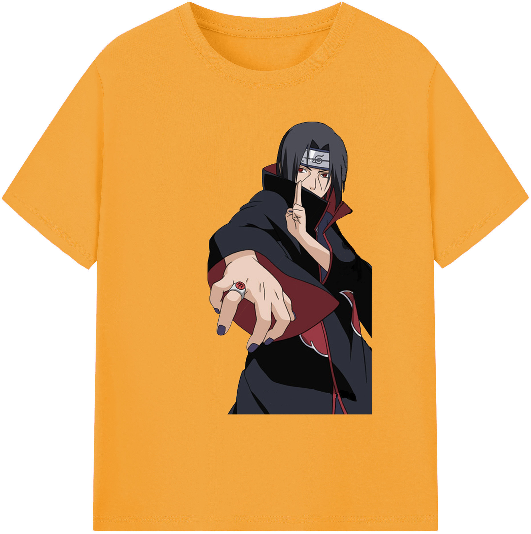 （画像用） NARUTO -ナルト- うちは イタチ Uchiha Itachi 綿100％ メンズ半袖Tシャツ｜肌触りやわらか＆通気性