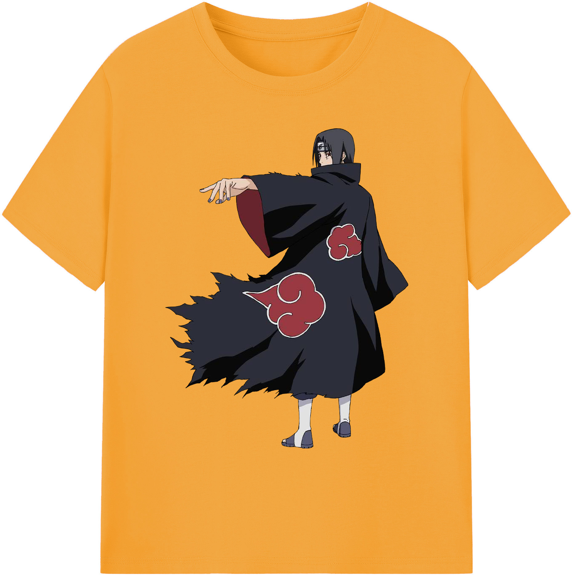 （画像用） NARUTO -ナルト- うちは イタチ Uchiha Itachi 綿100％ メンズ半袖Tシャツ｜肌触りやわらか＆通気性