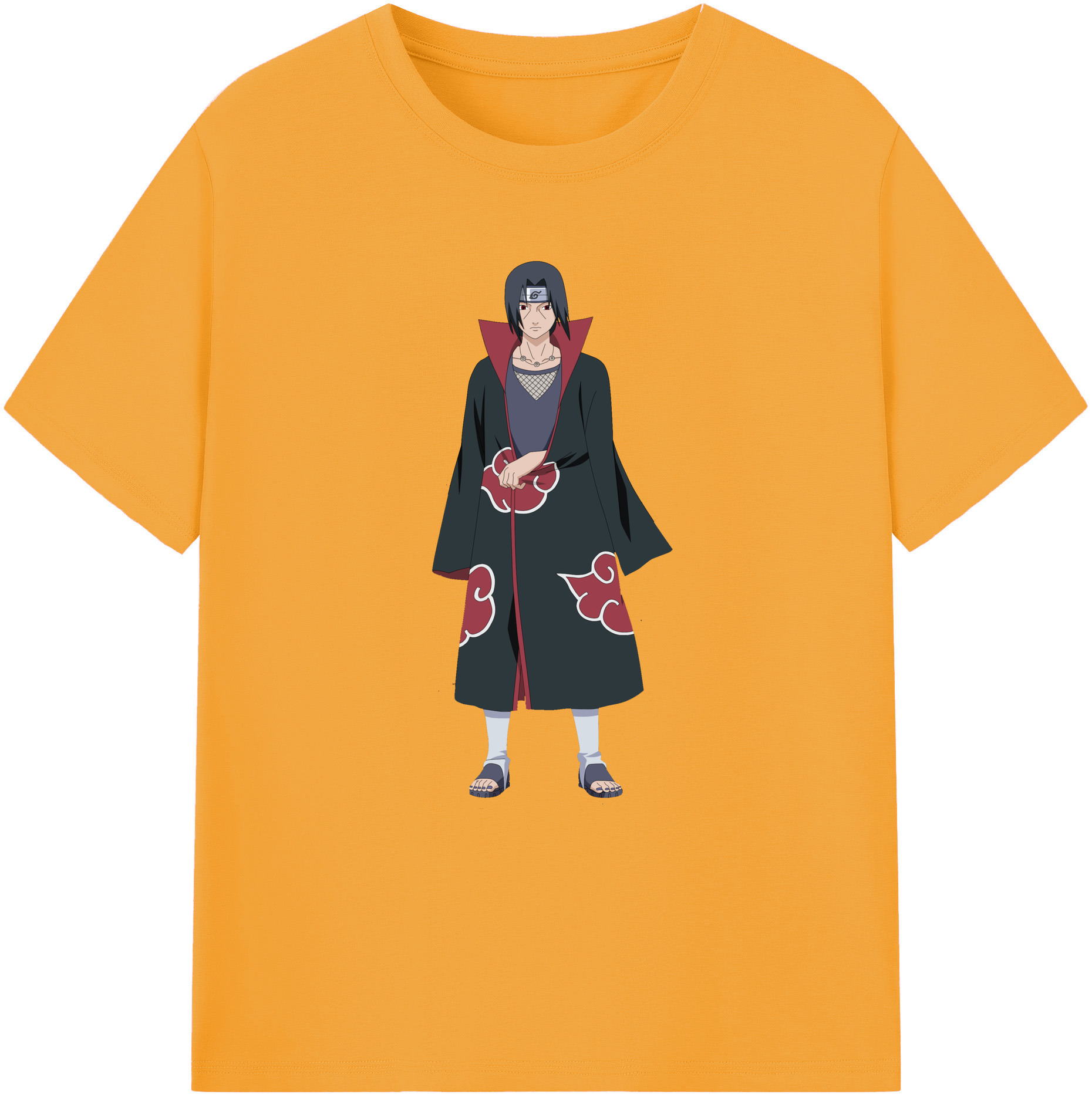 （画像用） NARUTO -ナルト- うちは イタチ Uchiha Itachi 綿100％ メンズ半袖Tシャツ｜肌触りやわらか＆通気性