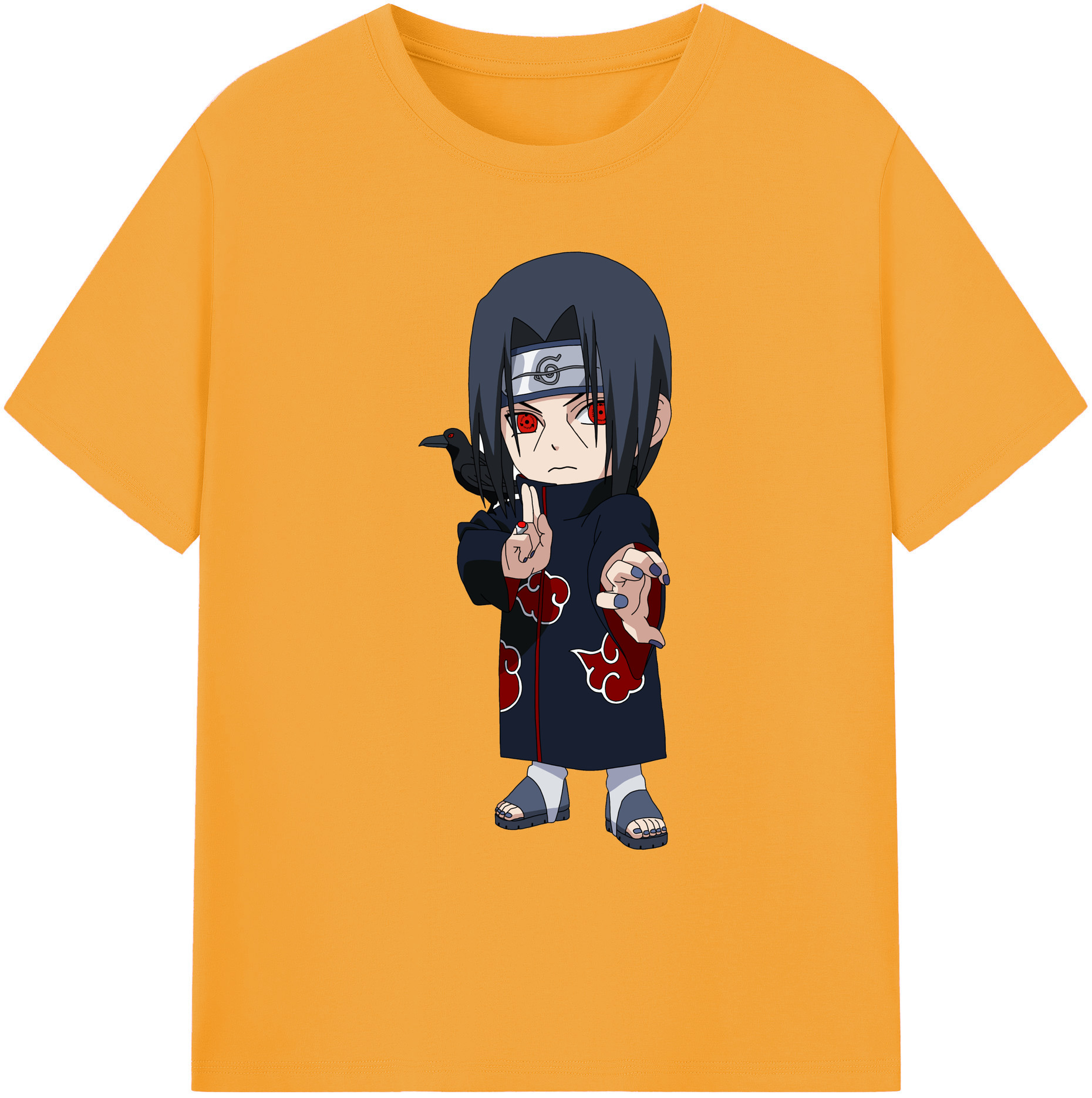 （画像用） NARUTO -ナルト- うちは イタチ Uchiha Itachi 綿100％ メンズ半袖Tシャツ｜肌触りやわらか＆通気性