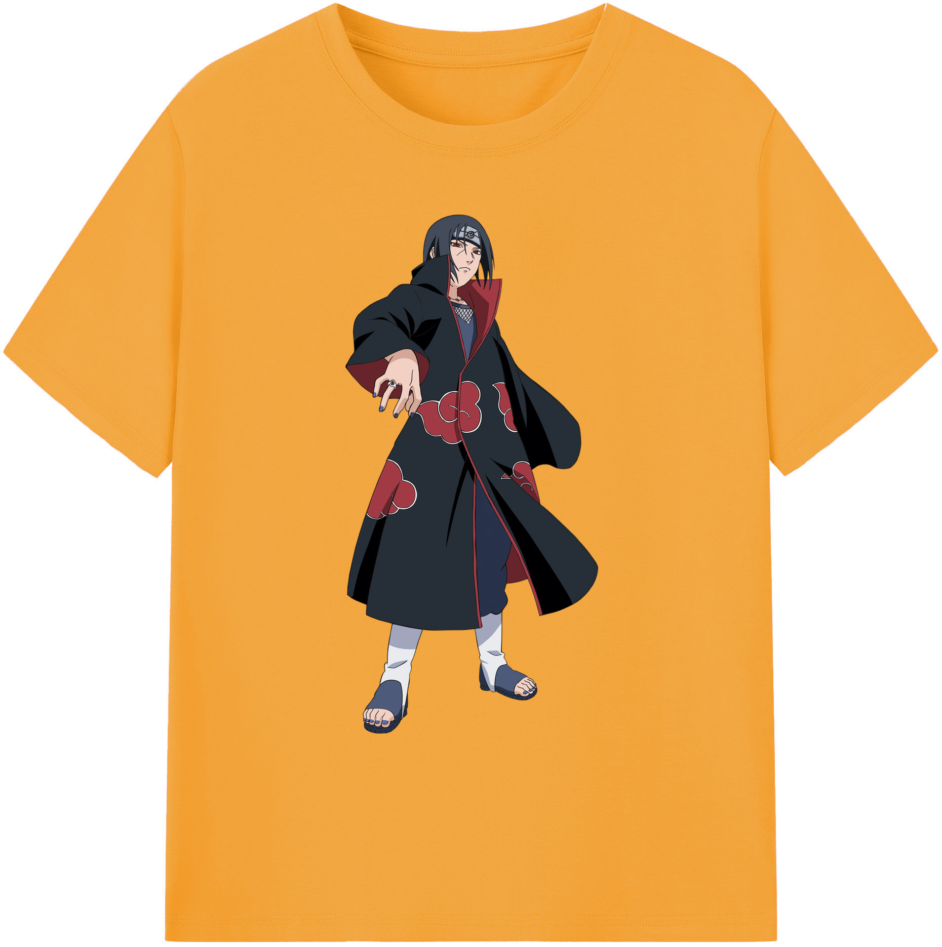 （画像用） NARUTO -ナルト- うちは イタチ Uchiha Itachi 綿100％ メンズ半袖Tシャツ｜肌触りやわらか＆通気性