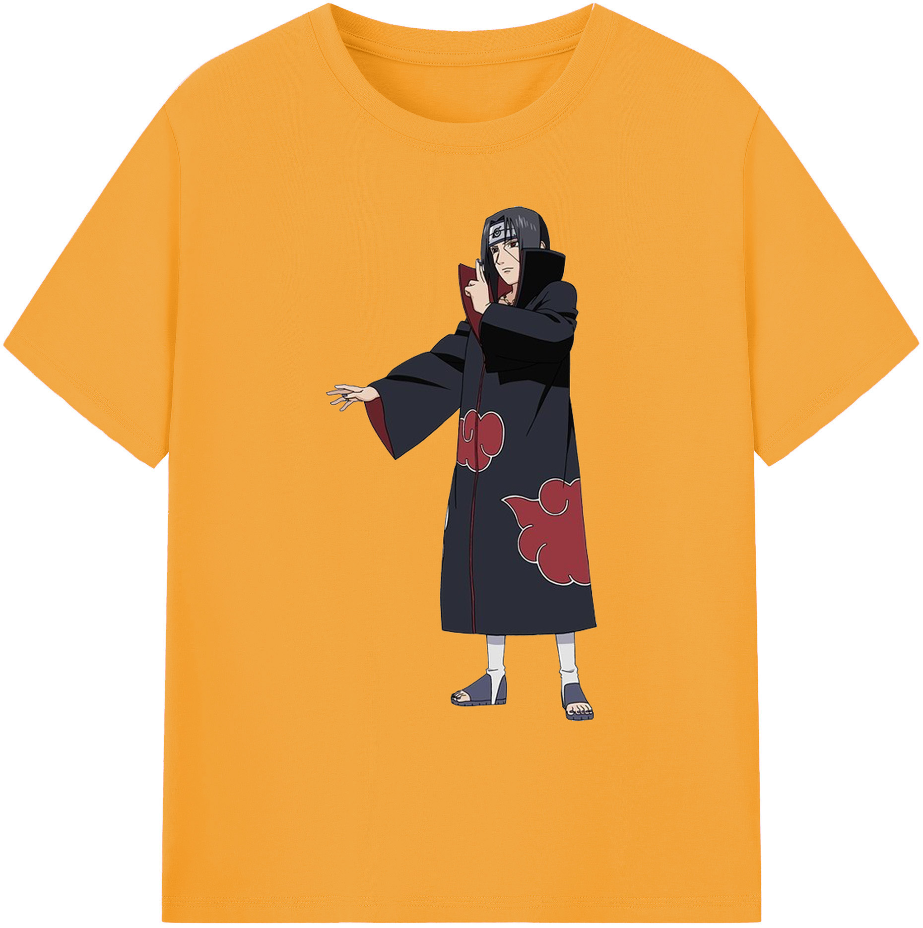 （画像用） NARUTO -ナルト- うちは イタチ Uchiha Itachi 綿100％ メンズ半袖Tシャツ｜肌触りやわらか＆通気性