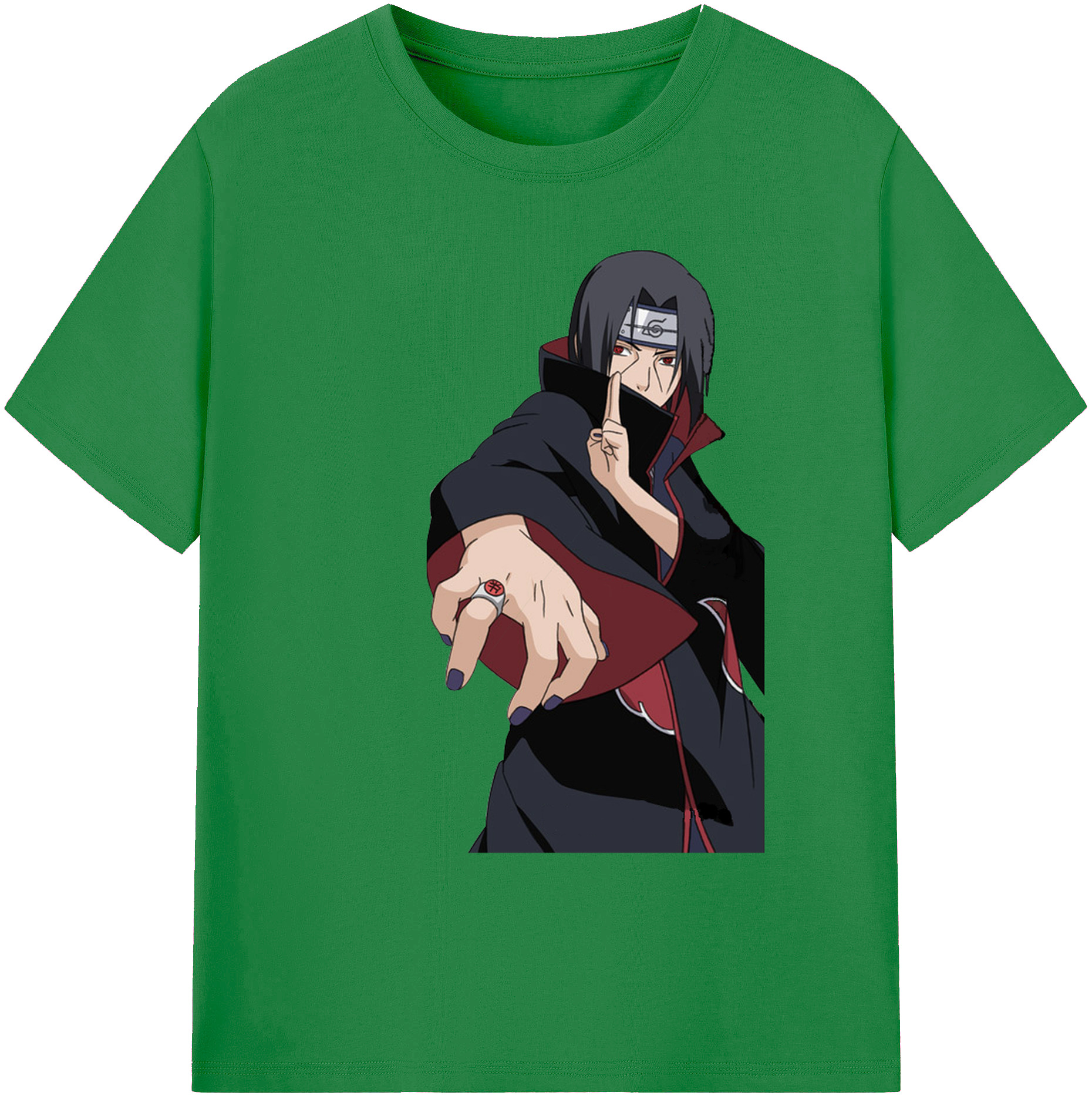 （画像用） NARUTO -ナルト- うちは イタチ Uchiha Itachi 綿100％ メンズ半袖Tシャツ｜肌触りやわらか＆通気性