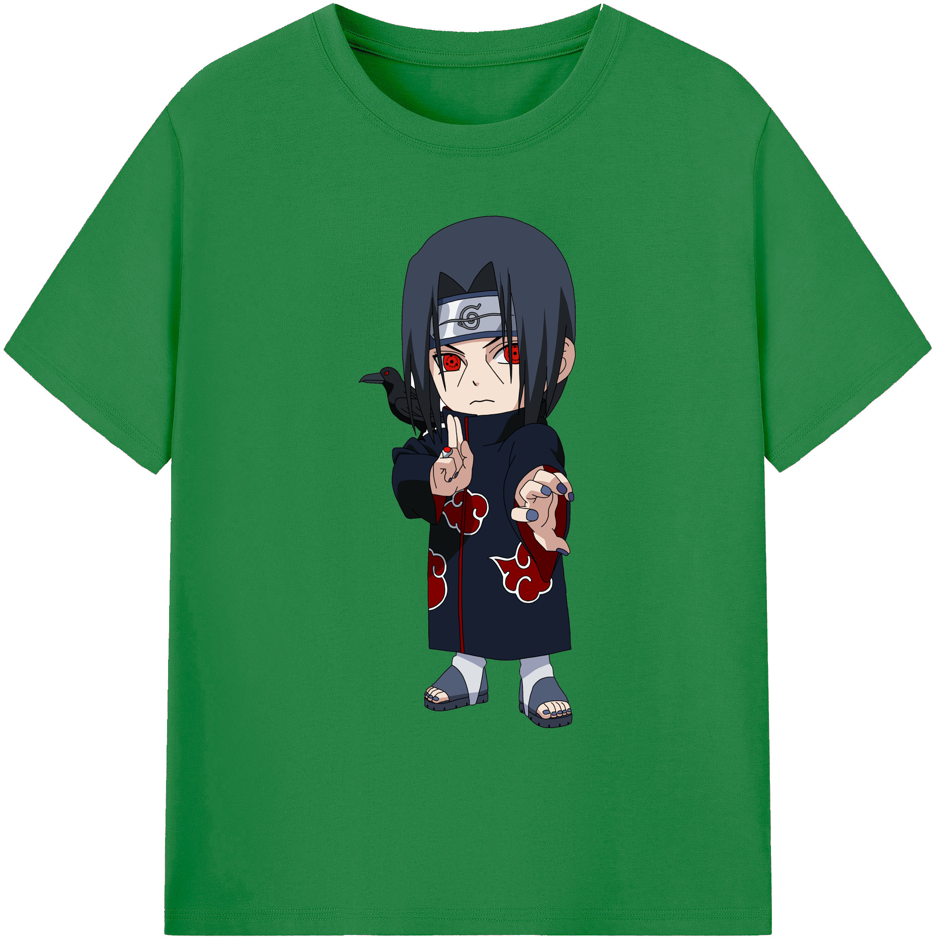 （画像用） NARUTO -ナルト- うちは イタチ Uchiha Itachi 綿100％ メンズ半袖Tシャツ｜肌触りやわらか＆通気性