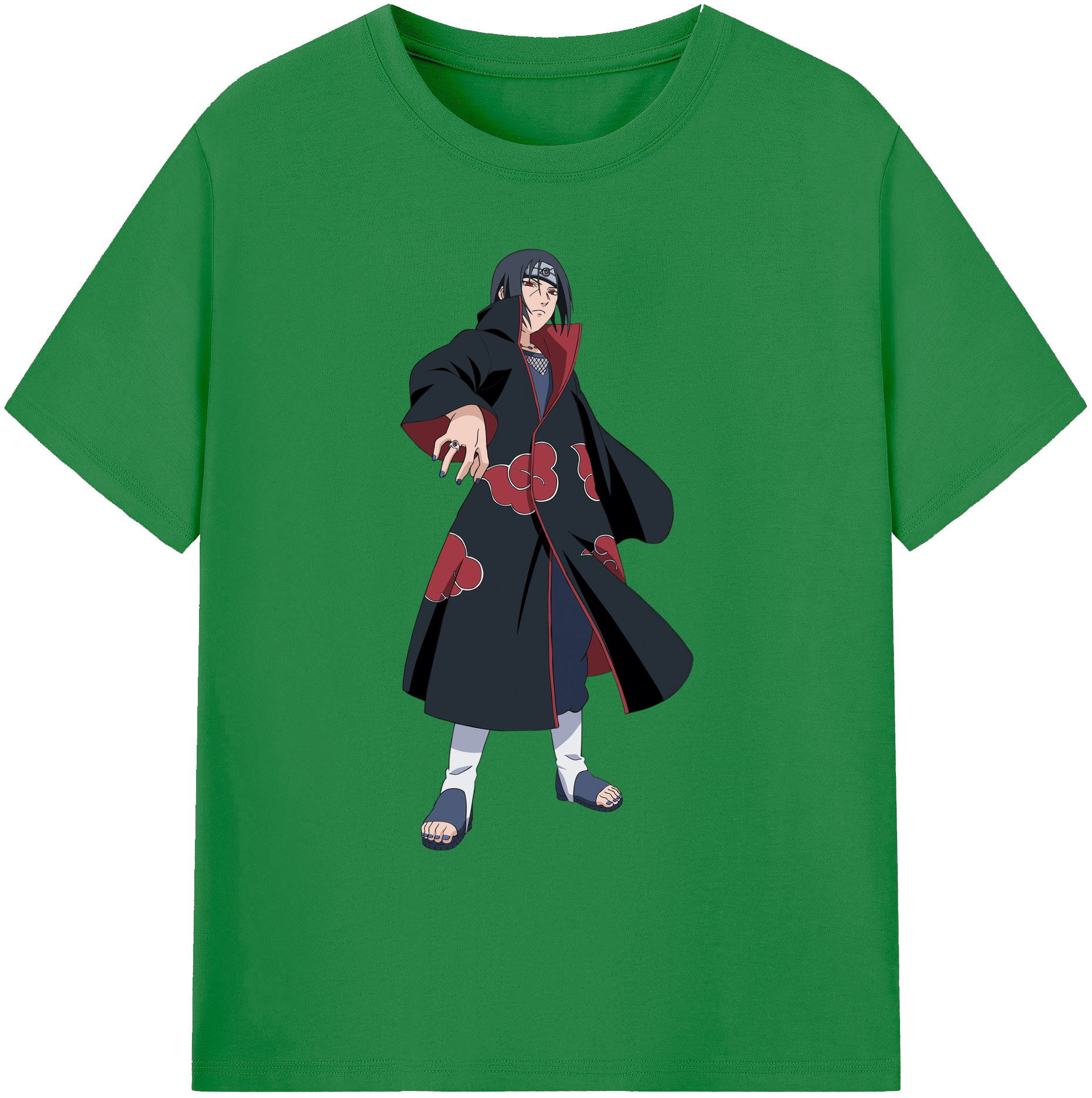 （画像用） NARUTO -ナルト- うちは イタチ Uchiha Itachi 綿100％ メンズ半袖Tシャツ｜肌触りやわらか＆通気性
