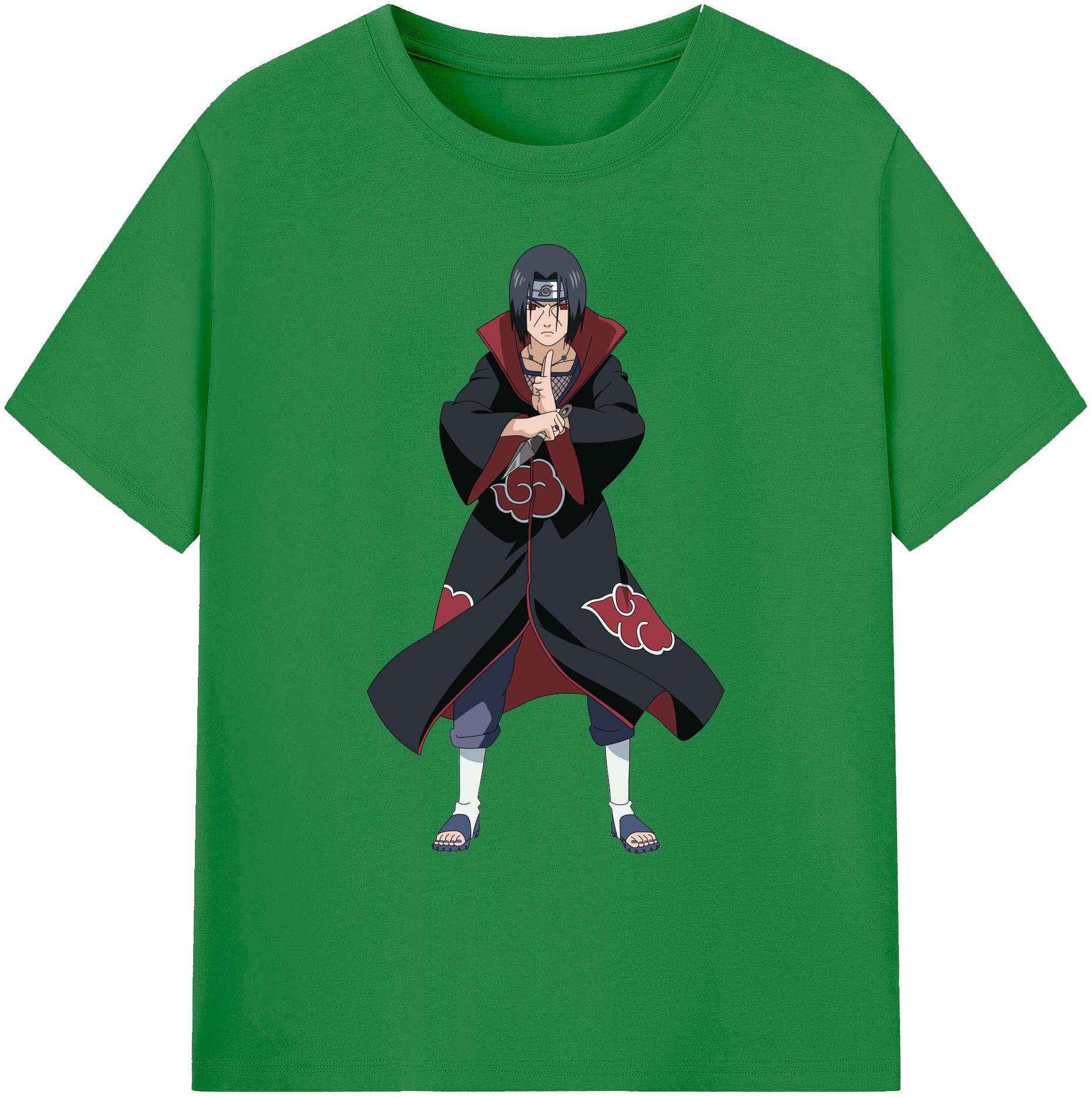 （画像用） NARUTO -ナルト- うちは イタチ Uchiha Itachi 綿100％ メンズ半袖Tシャツ｜肌触りやわらか＆通気性