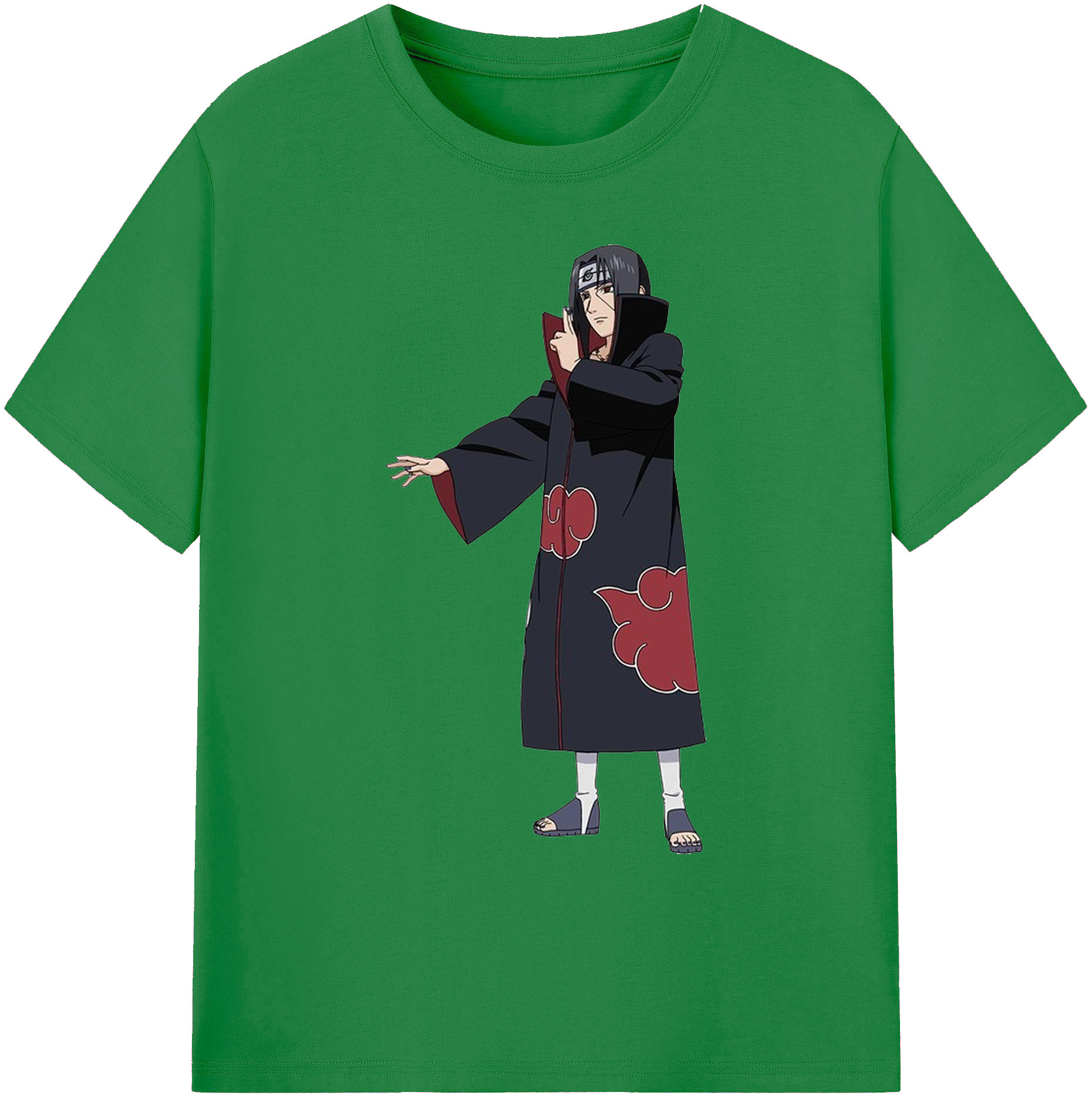 （画像用） NARUTO -ナルト- うちは イタチ Uchiha Itachi 綿100％ メンズ半袖Tシャツ｜肌触りやわらか＆通気性