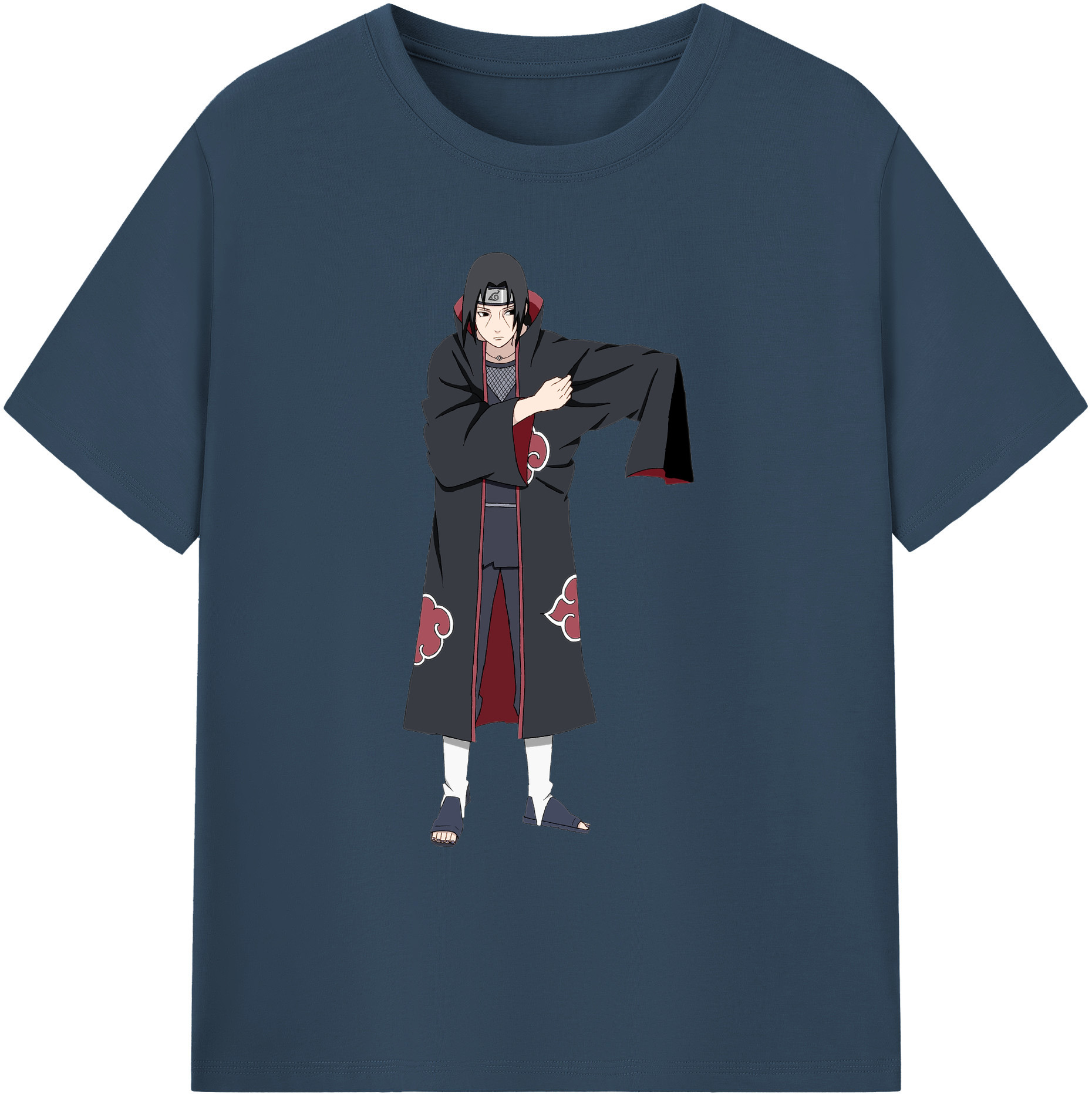 （画像用） NARUTO -ナルト- うちは イタチ Uchiha Itachi 綿100％ メンズ半袖Tシャツ｜肌触りやわらか＆通気性