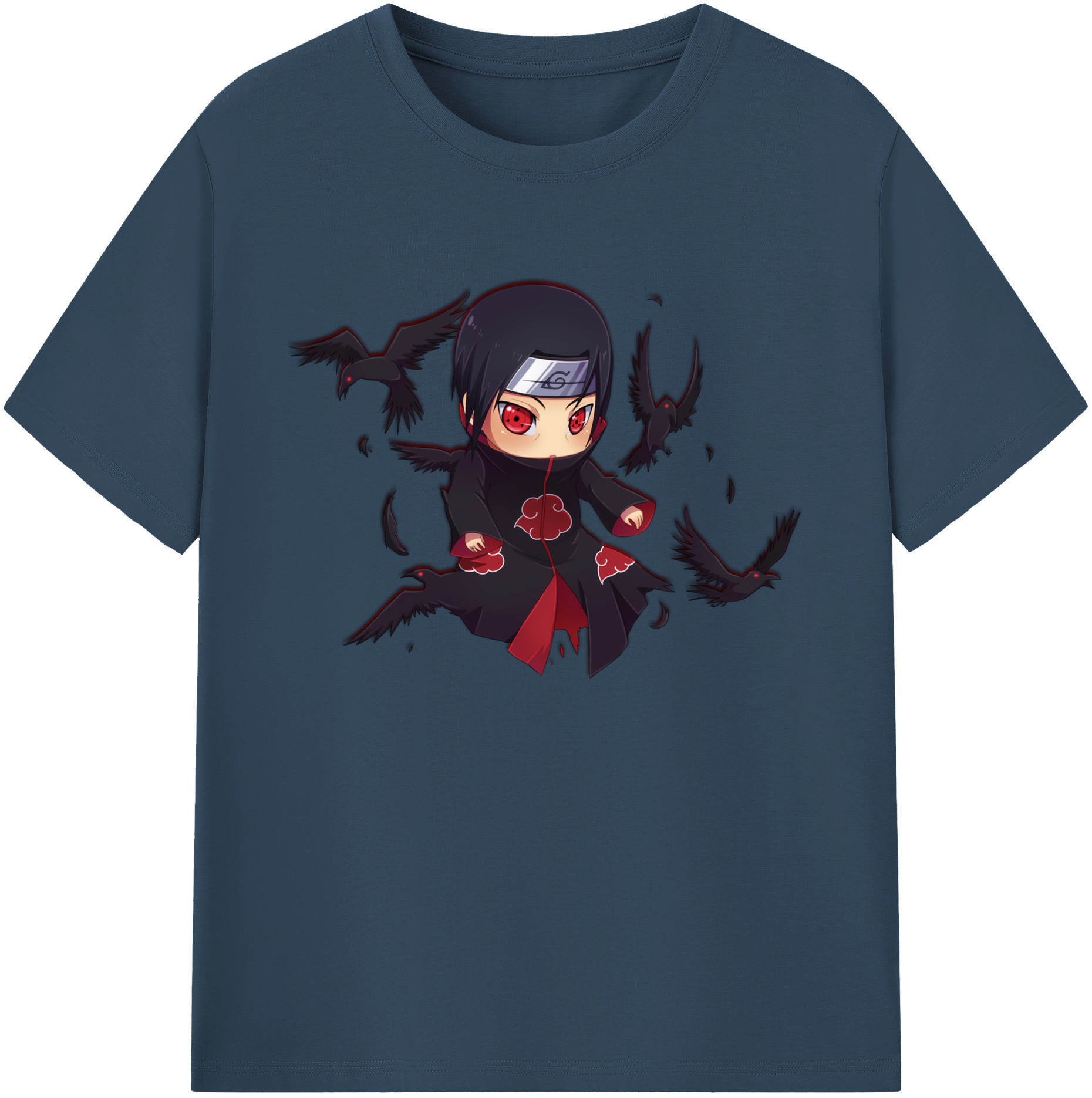 （画像用） NARUTO -ナルト- うちは イタチ Uchiha Itachi 綿100％ メンズ半袖Tシャツ｜肌触りやわらか＆通気性