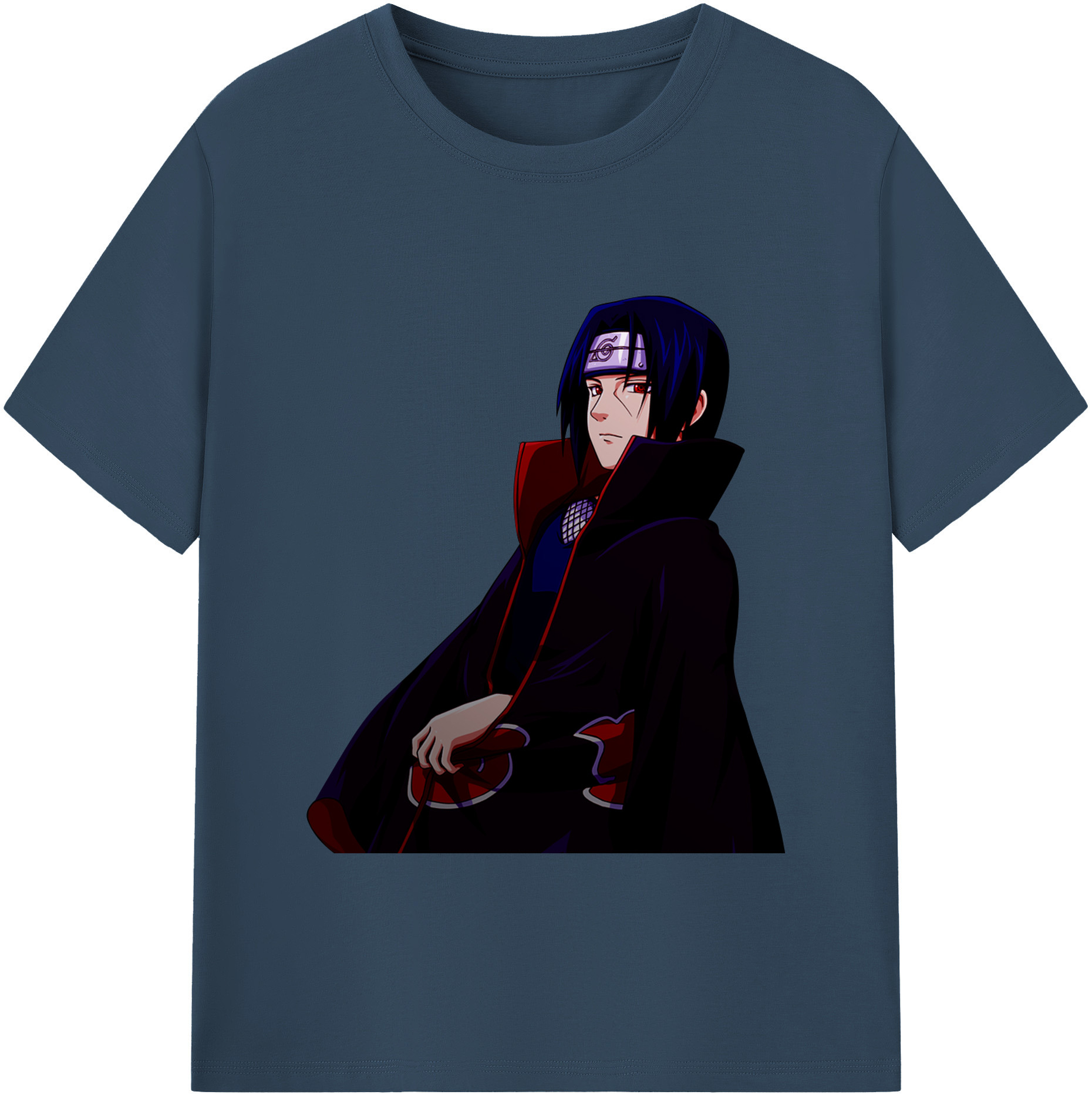 （画像用） NARUTO -ナルト- うちは イタチ Uchiha Itachi 綿100％ メンズ半袖Tシャツ｜肌触りやわらか＆通気性