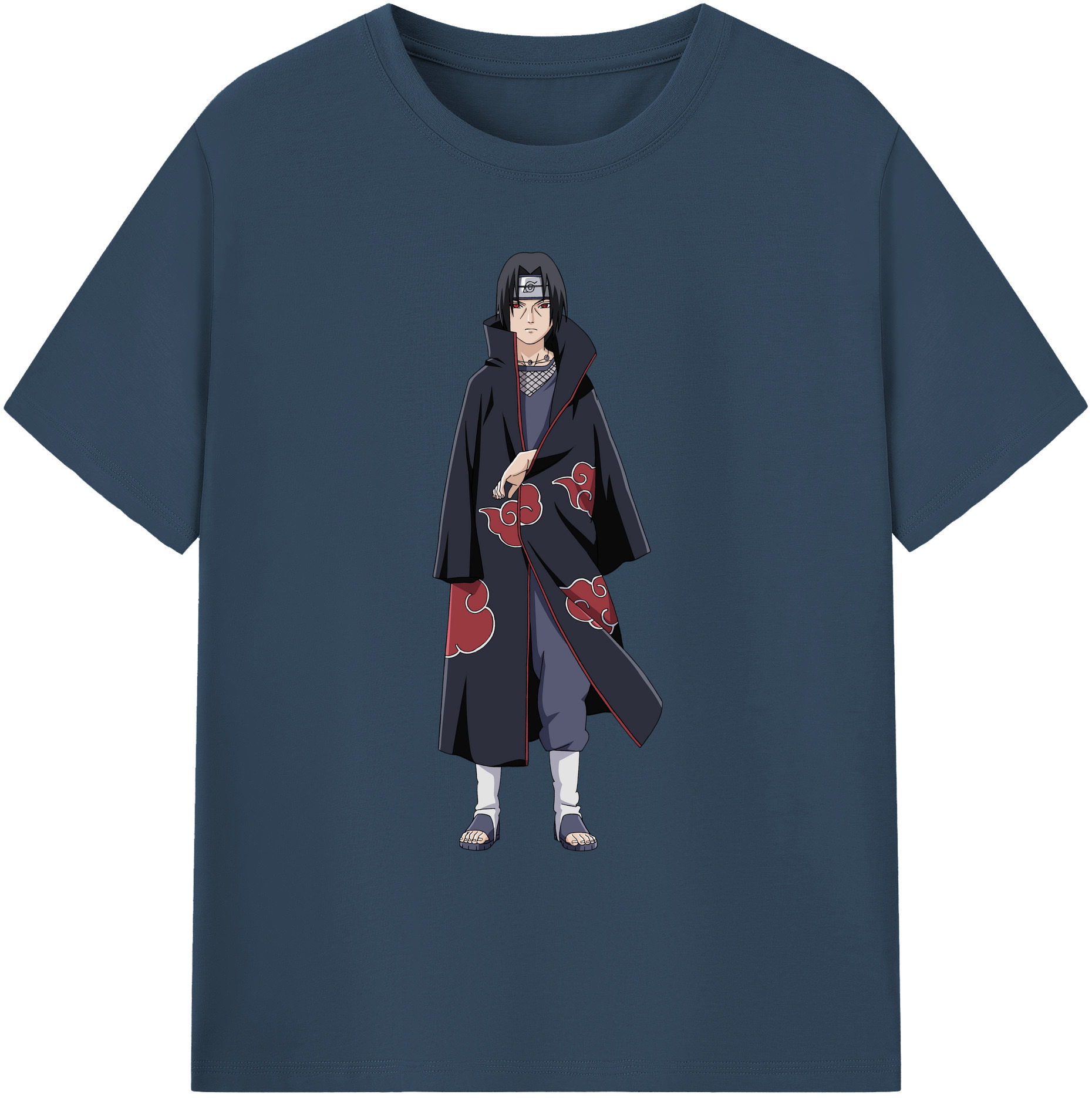（画像用） NARUTO -ナルト- うちは イタチ Uchiha Itachi 綿100％ メンズ半袖Tシャツ｜肌触りやわらか＆通気性