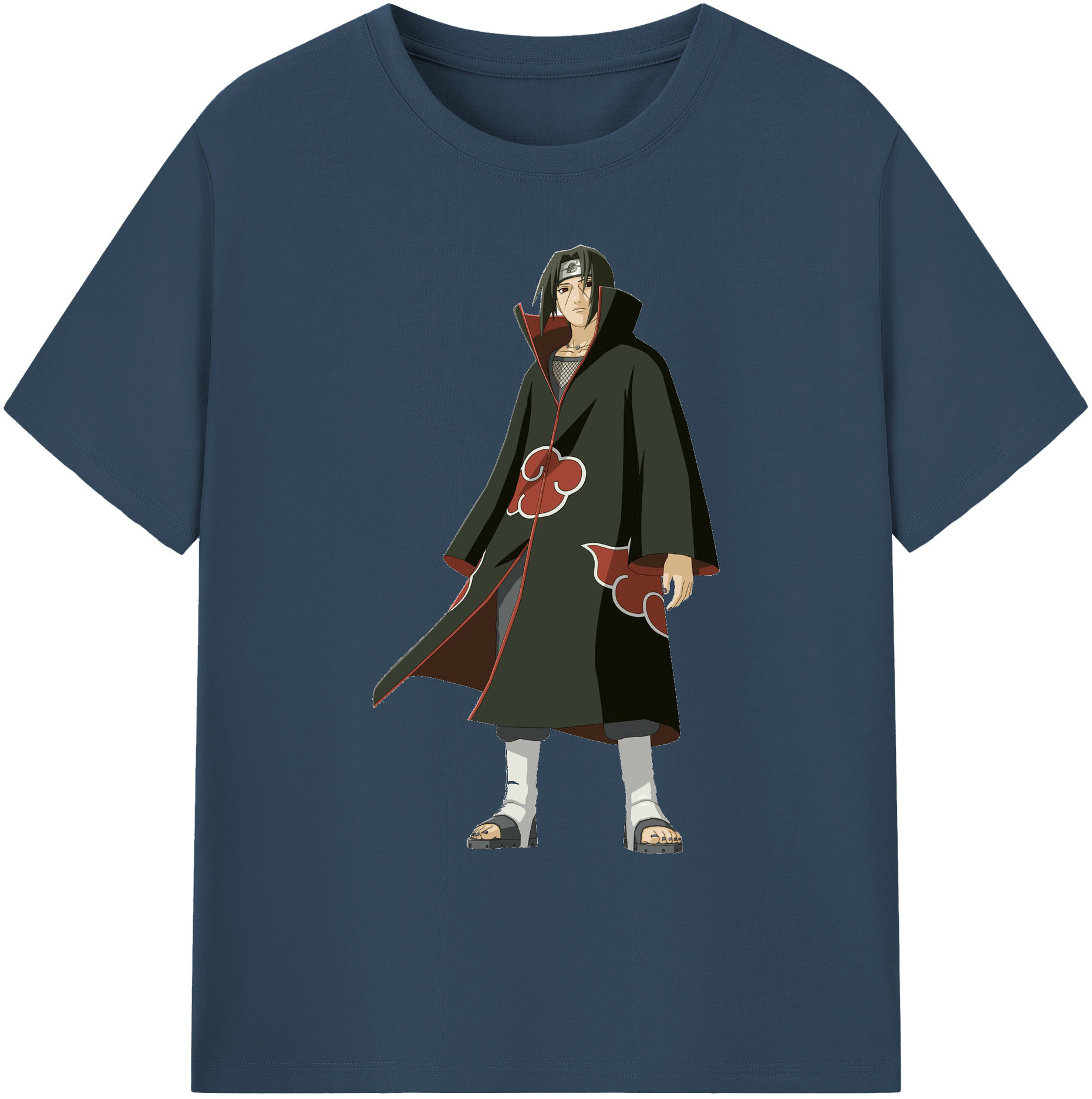（画像用） NARUTO -ナルト- うちは イタチ Uchiha Itachi 綿100％ メンズ半袖Tシャツ｜肌触りやわらか＆通気性