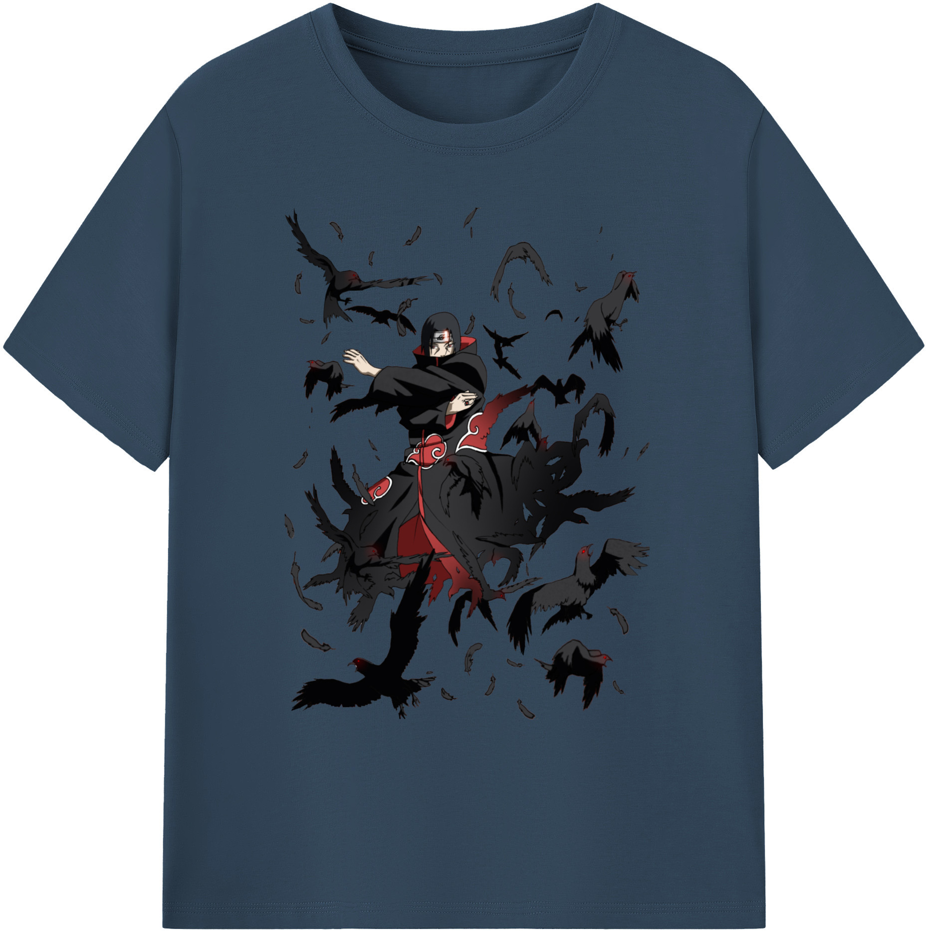 （画像用） NARUTO -ナルト- うちは イタチ Uchiha Itachi 綿100％ メンズ半袖Tシャツ｜肌触りやわらか＆通気性
