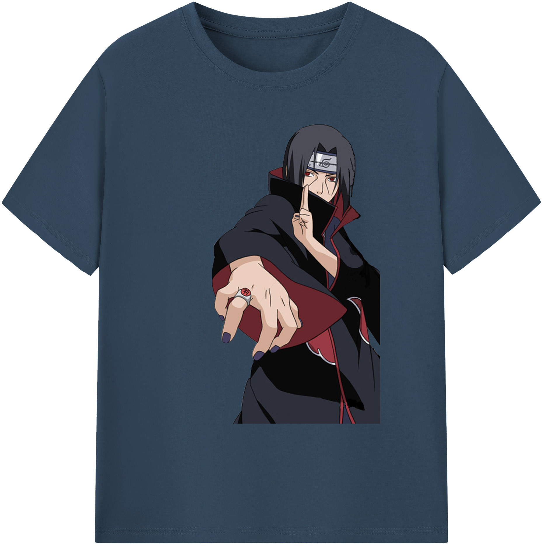 （画像用） NARUTO -ナルト- うちは イタチ Uchiha Itachi 綿100％ メンズ半袖Tシャツ｜肌触りやわらか＆通気性