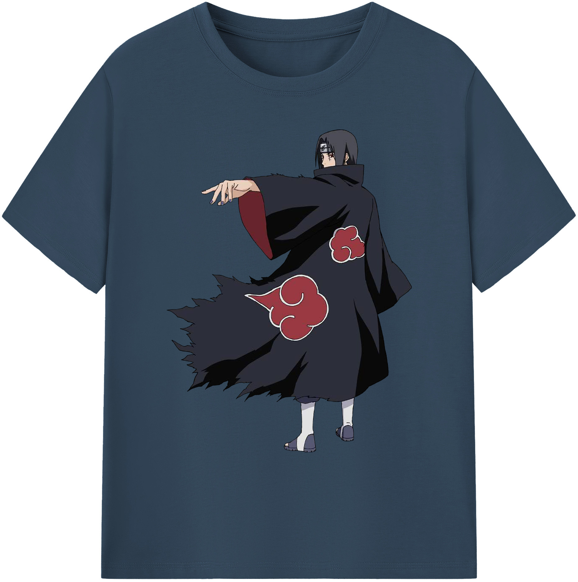 （画像用） NARUTO -ナルト- うちは イタチ Uchiha Itachi 綿100％ メンズ半袖Tシャツ｜肌触りやわらか＆通気性