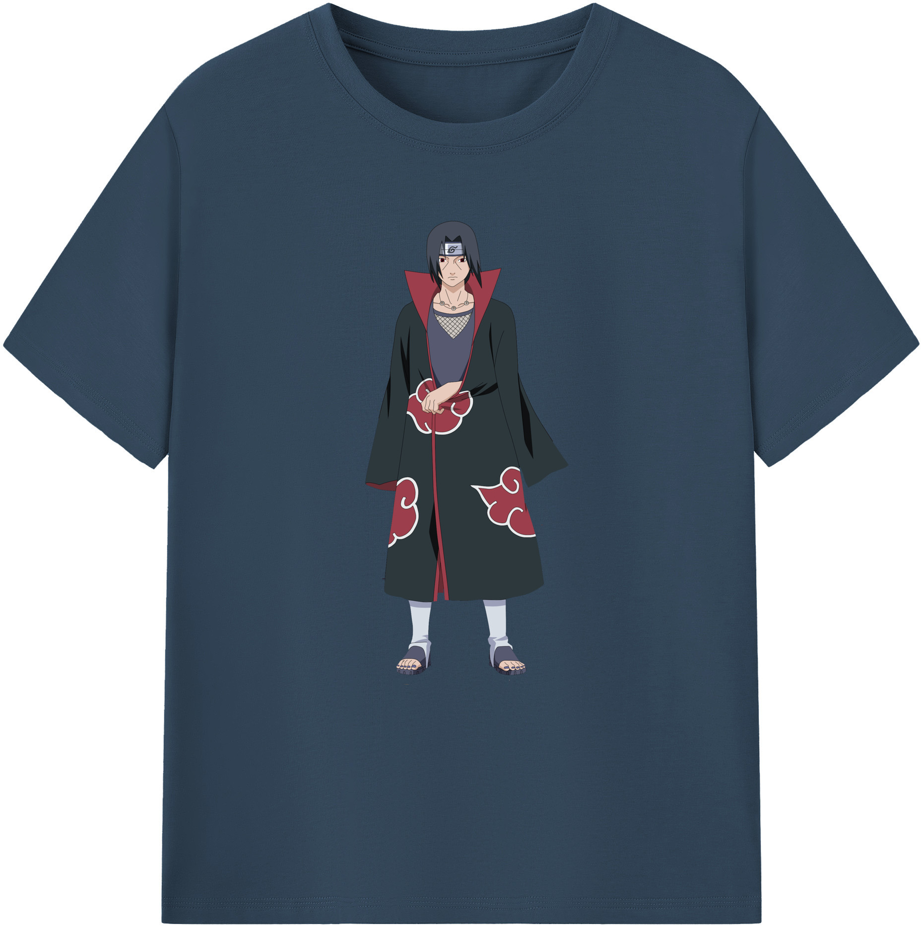 （画像用） NARUTO -ナルト- うちは イタチ Uchiha Itachi 綿100％ メンズ半袖Tシャツ｜肌触りやわらか＆通気性