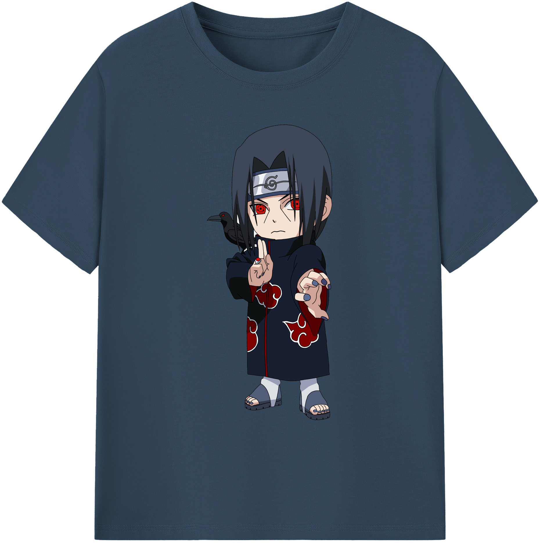 （画像用） NARUTO -ナルト- うちは イタチ Uchiha Itachi 綿100％ メンズ半袖Tシャツ｜肌触りやわらか＆通気性