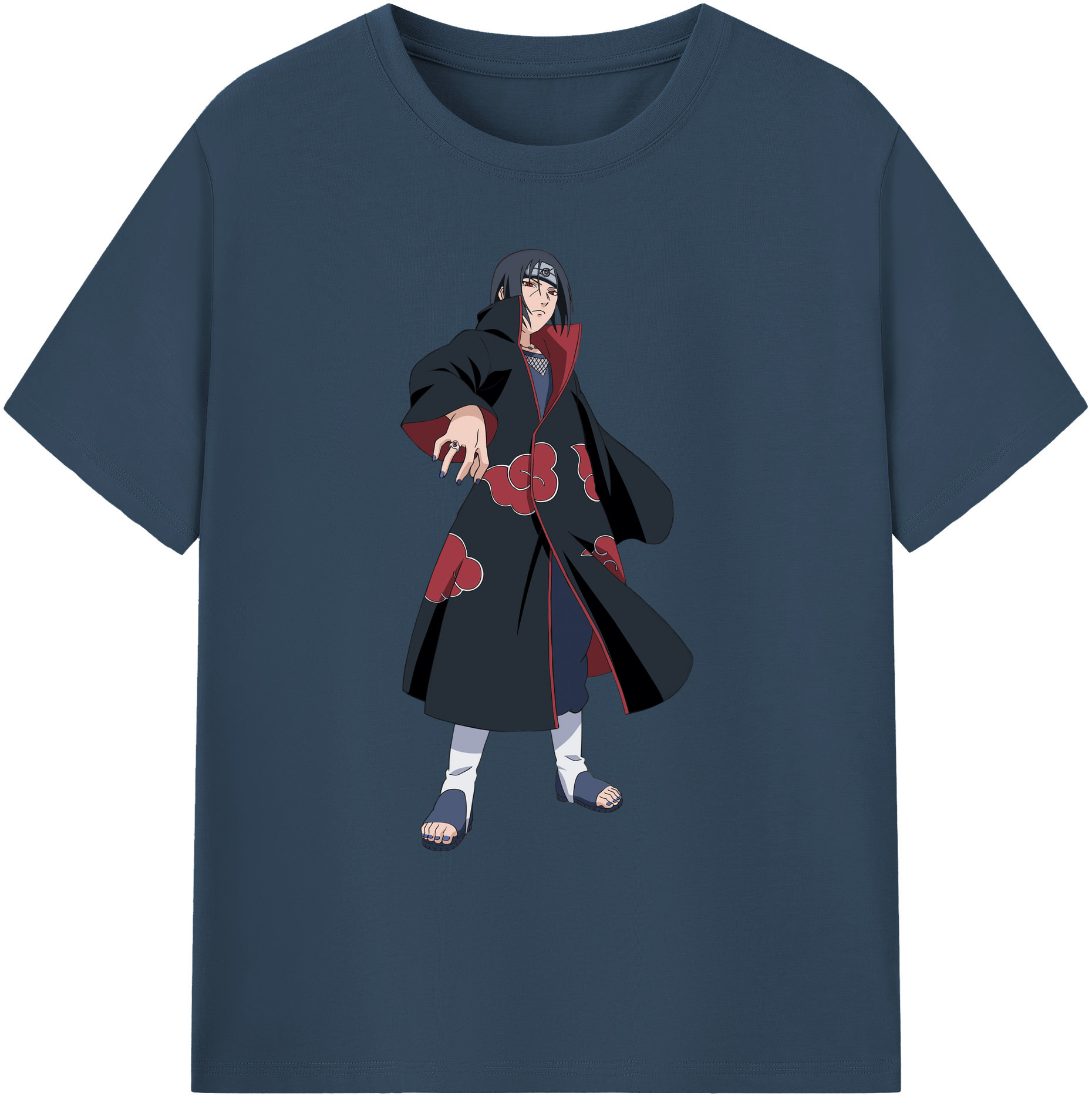 （画像用） NARUTO -ナルト- うちは イタチ Uchiha Itachi 綿100％ メンズ半袖Tシャツ｜肌触りやわらか＆通気性