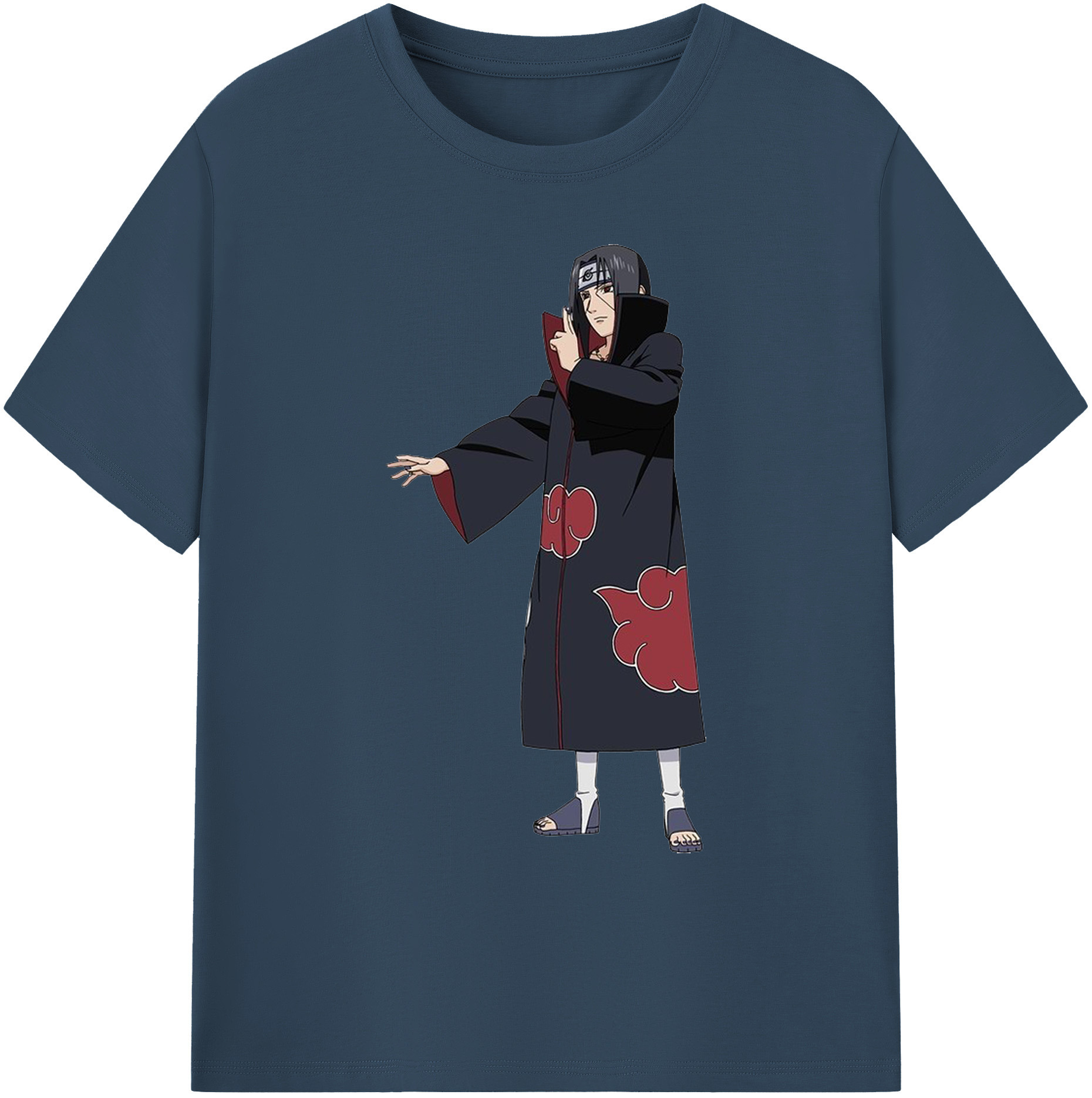 （画像用） NARUTO -ナルト- うちは イタチ Uchiha Itachi 綿100％ メンズ半袖Tシャツ｜肌触りやわらか＆通気性