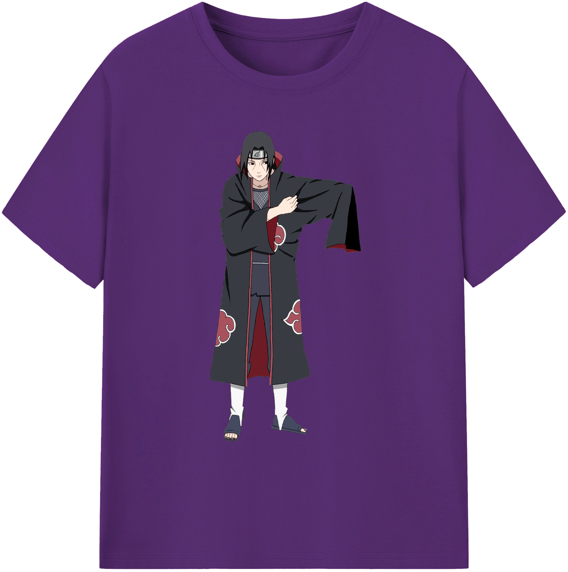 （画像用） NARUTO -ナルト- うちは イタチ Uchiha Itachi 綿100％ メンズ半袖Tシャツ｜肌触りやわらか＆通気性
