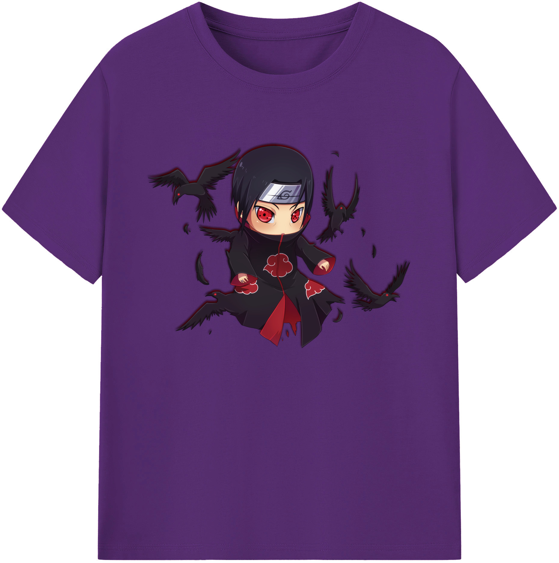 （画像用） NARUTO -ナルト- うちは イタチ Uchiha Itachi 綿100％ メンズ半袖Tシャツ｜肌触りやわらか＆通気性
