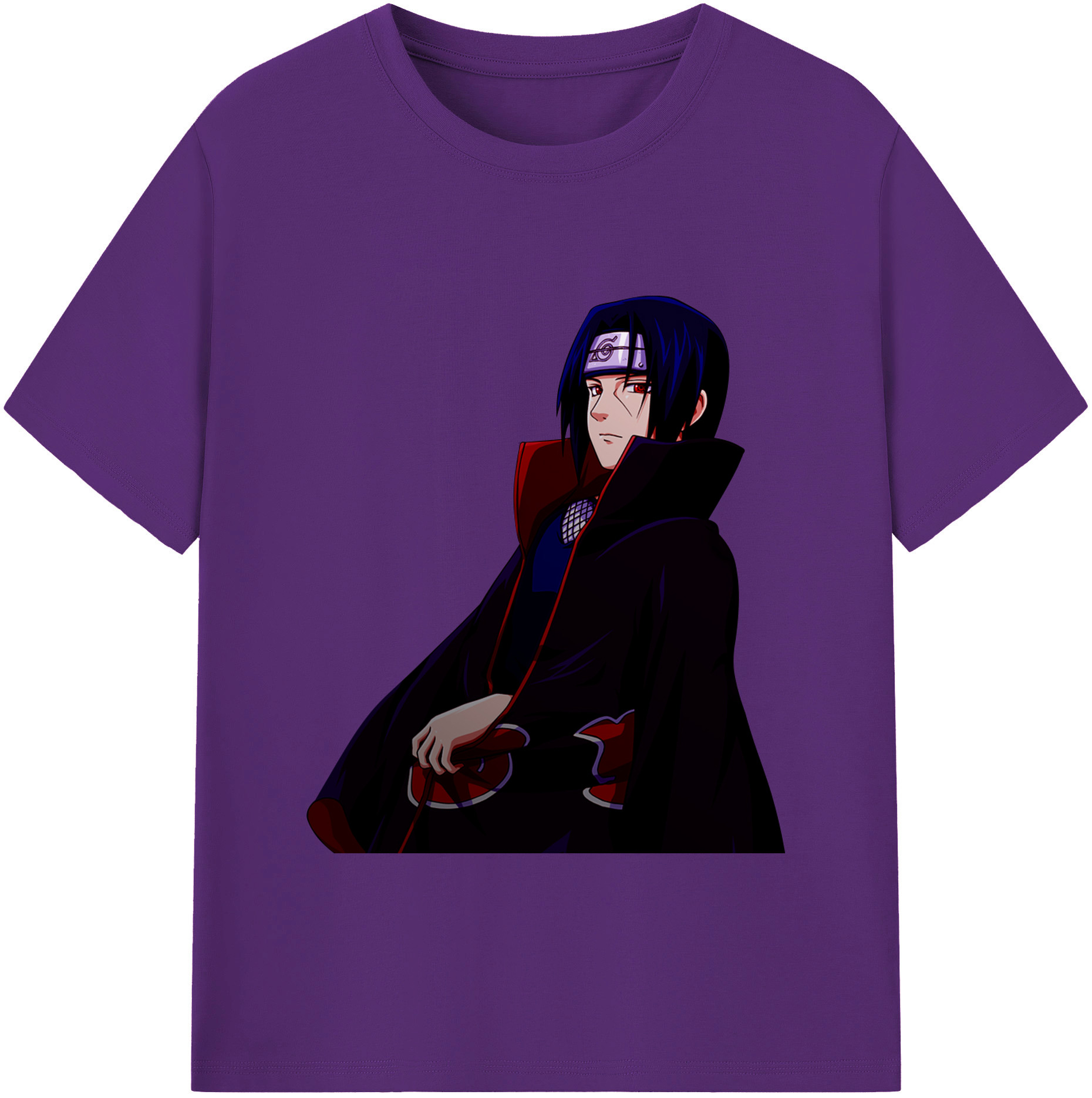 （画像用） NARUTO -ナルト- うちは イタチ Uchiha Itachi 綿100％ メンズ半袖Tシャツ｜肌触りやわらか＆通気性
