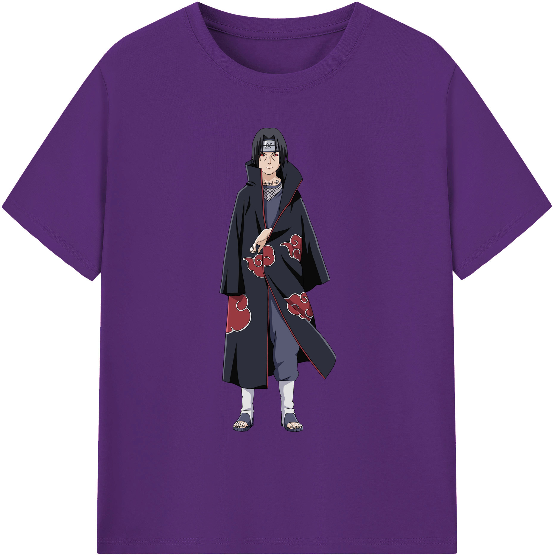 （画像用） NARUTO -ナルト- うちは イタチ Uchiha Itachi 綿100％ メンズ半袖Tシャツ｜肌触りやわらか＆通気性