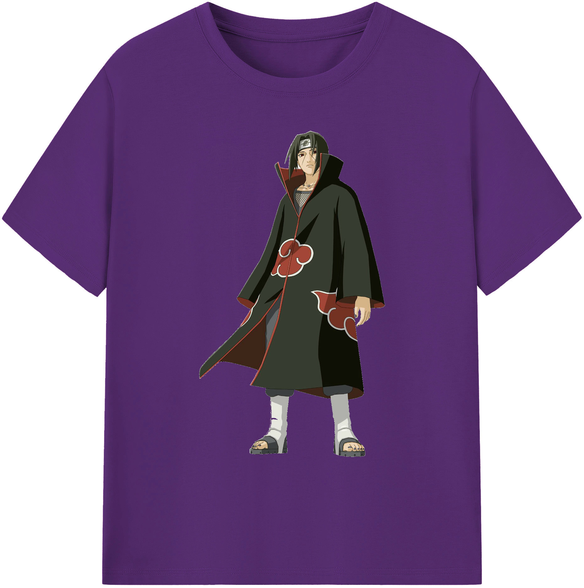 （画像用） NARUTO -ナルト- うちは イタチ Uchiha Itachi 綿100％ メンズ半袖Tシャツ｜肌触りやわらか＆通気性