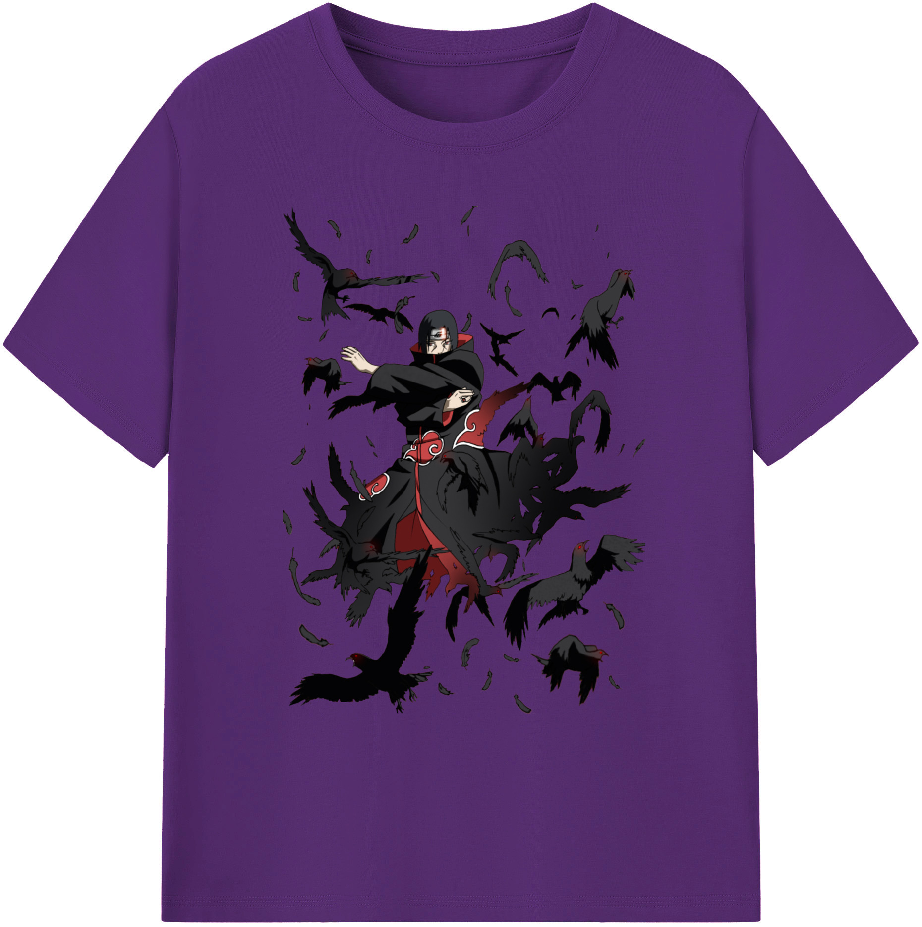 （画像用） NARUTO -ナルト- うちは イタチ Uchiha Itachi 綿100％ メンズ半袖Tシャツ｜肌触りやわらか＆通気性