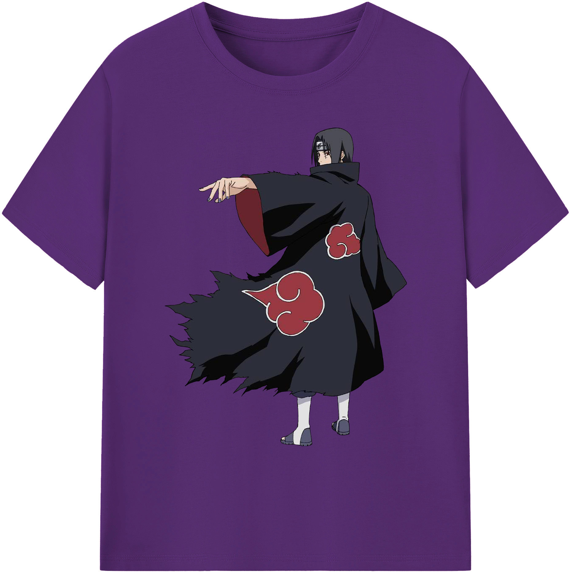 （画像用） NARUTO -ナルト- うちは イタチ Uchiha Itachi 綿100％ メンズ半袖Tシャツ｜肌触りやわらか＆通気性