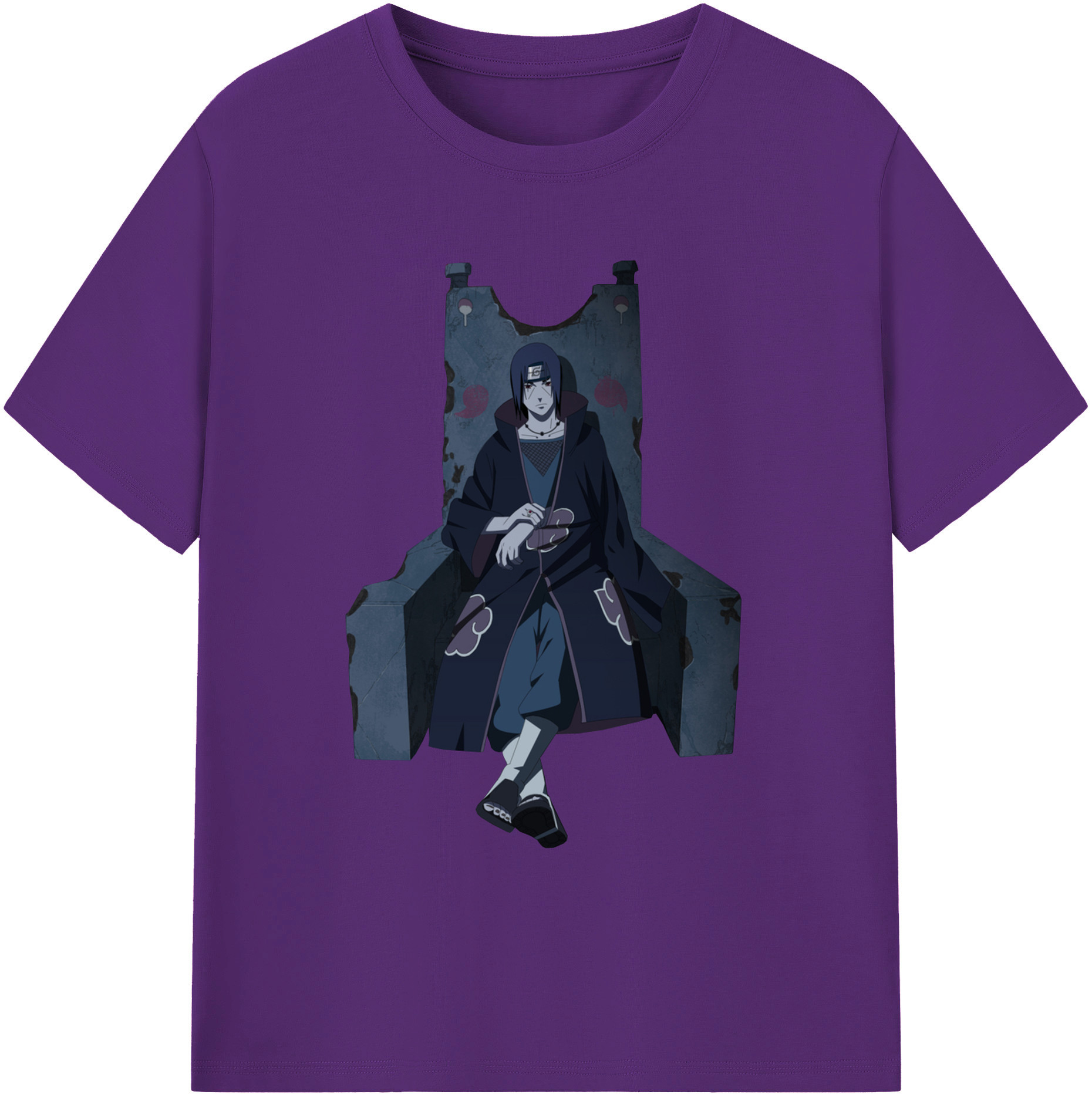 （画像用） NARUTO -ナルト- うちは イタチ Uchiha Itachi 綿100％ メンズ半袖Tシャツ｜肌触りやわらか＆通気性